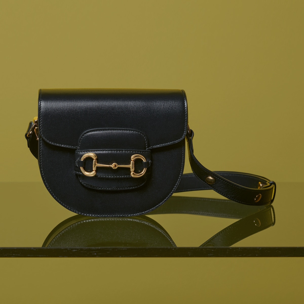 Gucci Horsebit 1955 super mini bag in black leather