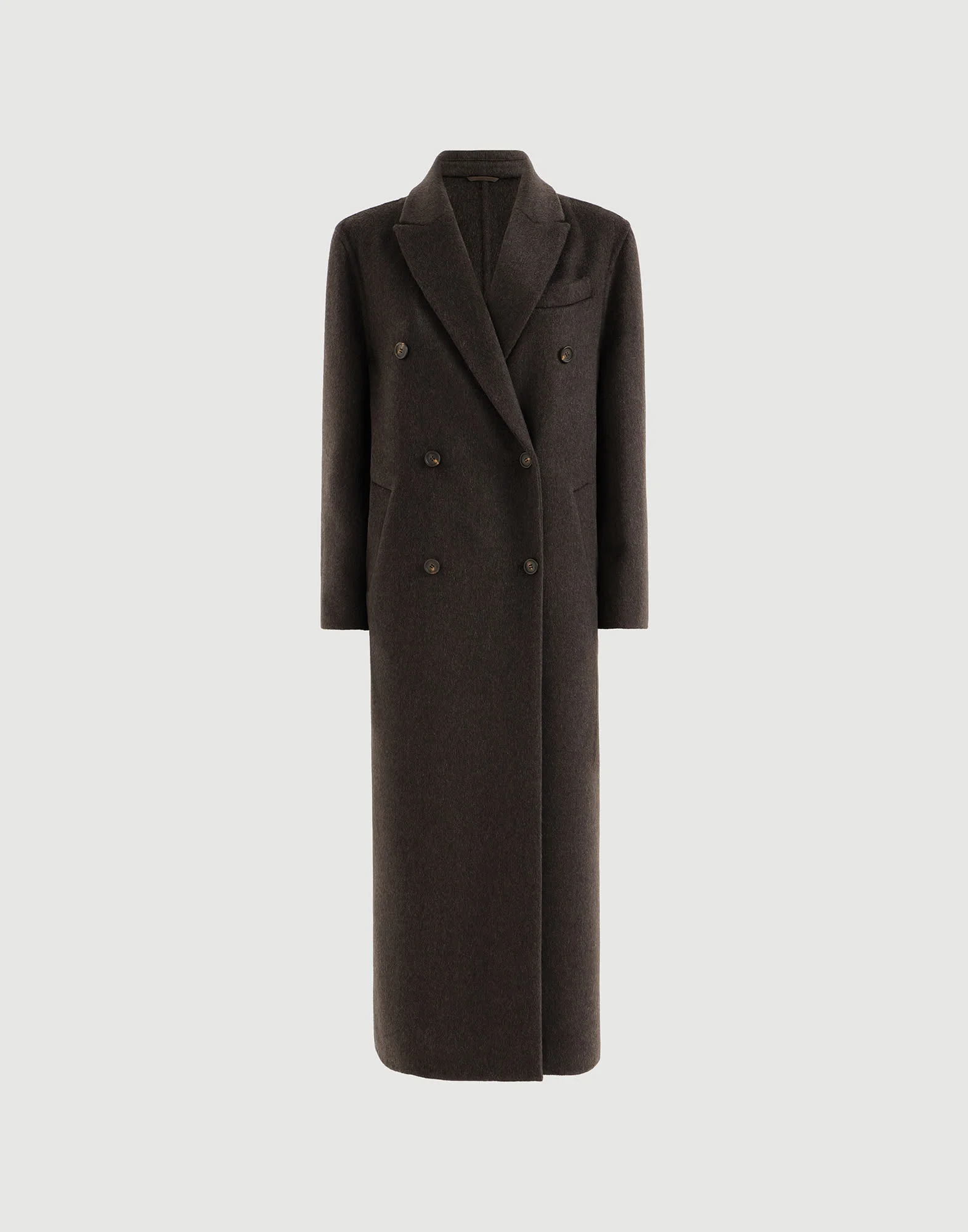 Hand-crafted coat in cashmere double beaver cloth with monili - 1