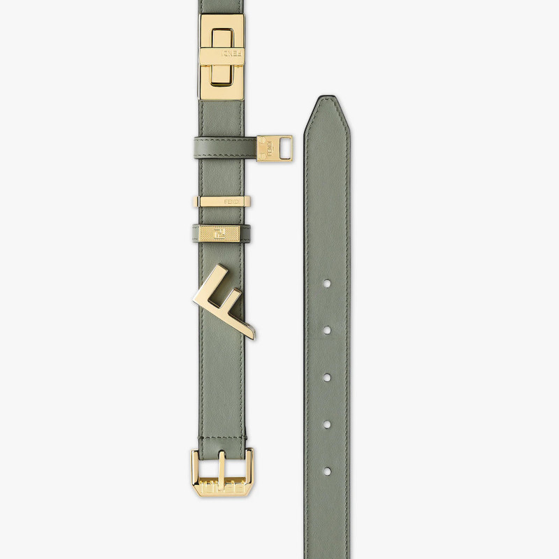 FENDI Green leather belt outlook