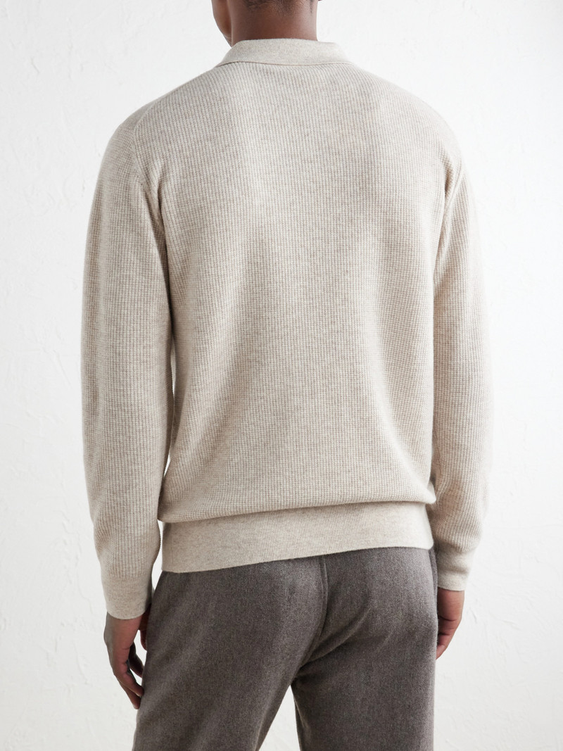 Ribbed Recycled Wool and Cashmere-Blend Polo Shirt 4