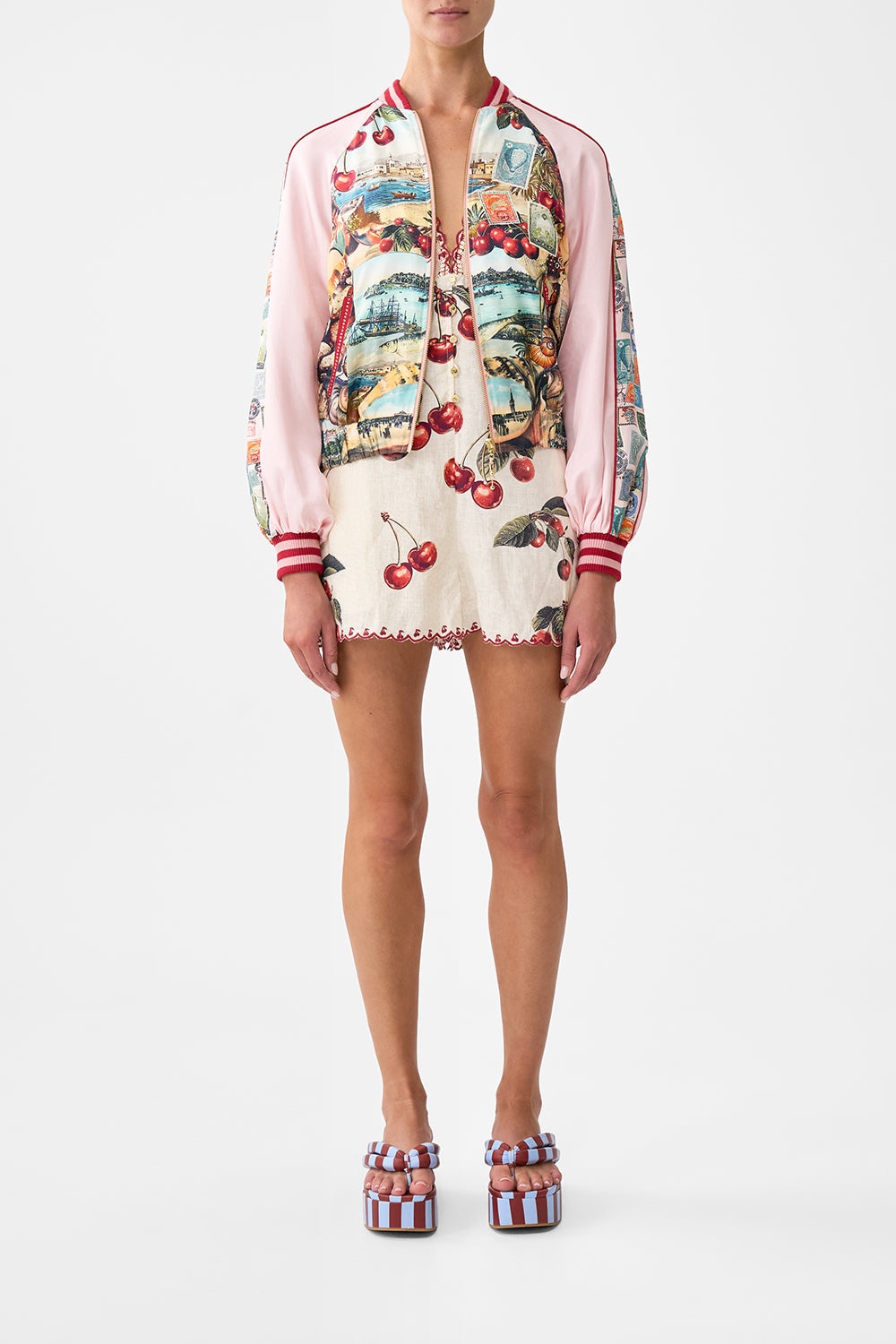 PANELLED SLEEVE BLOUSON BOMBER - 2