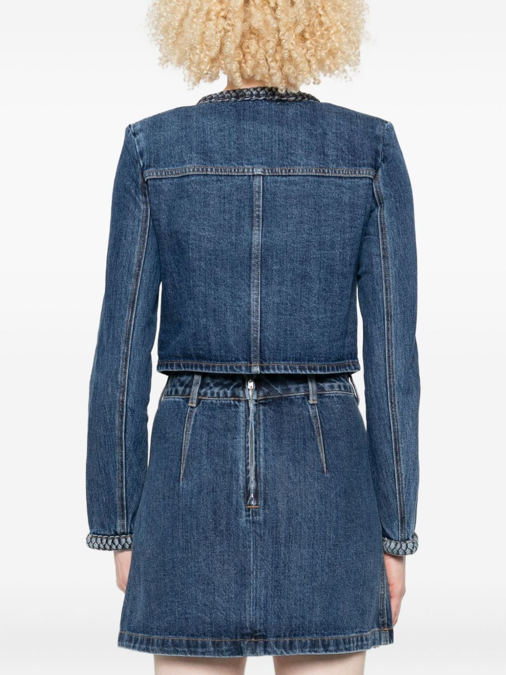 braided-trim denim jacket - 4