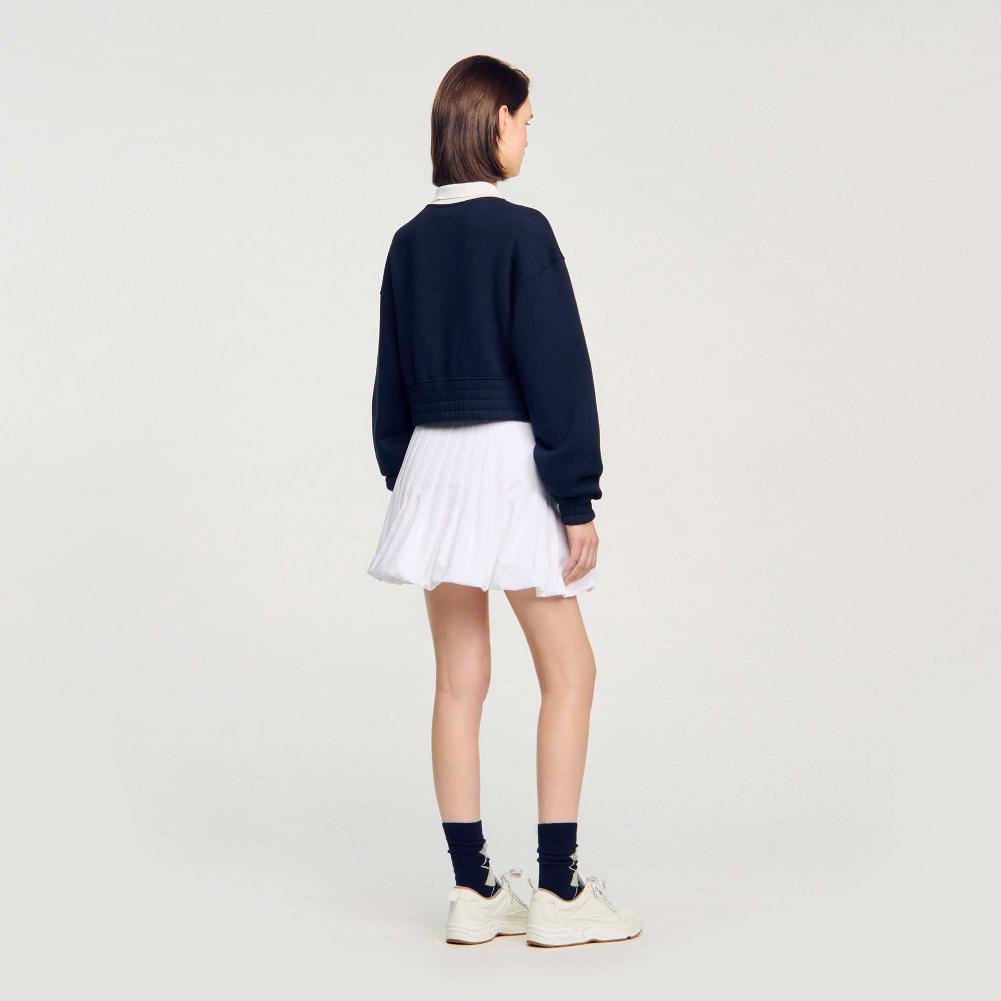 CROPPED TWO-TONE SWEATSHIRT - 5
