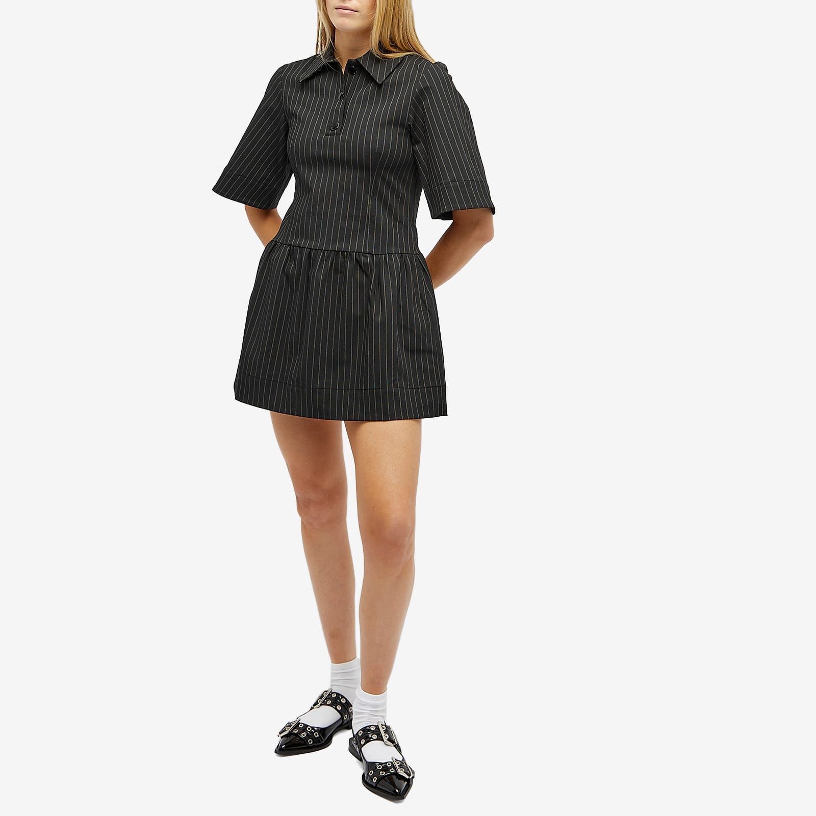 GANNI GANNI Stretch Stripe Mini Dress endclothing REVERSIBLE