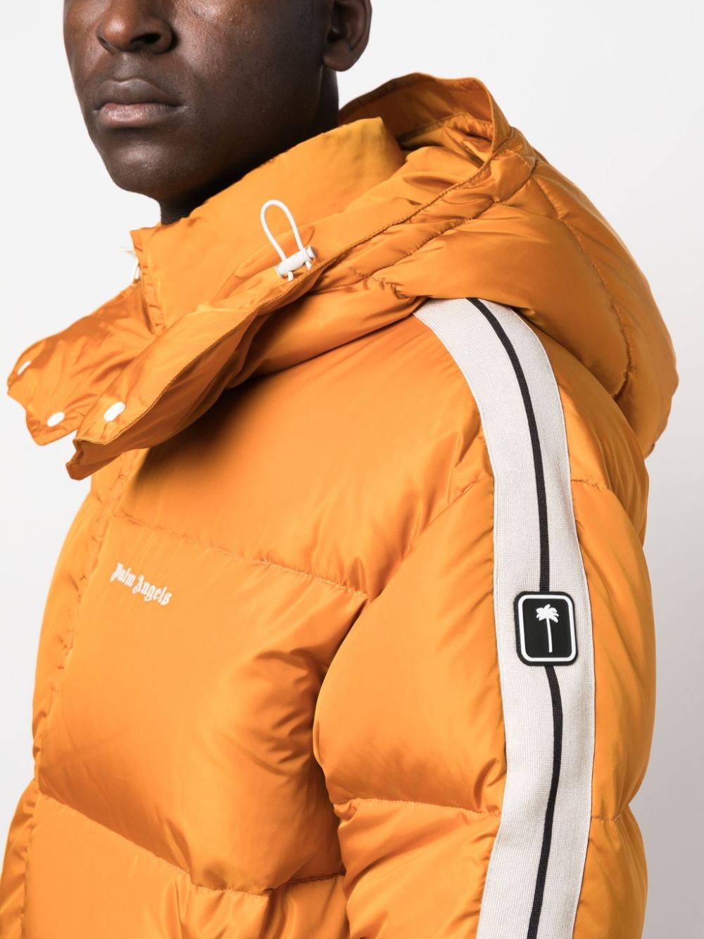 logo-print padded jacket - 5