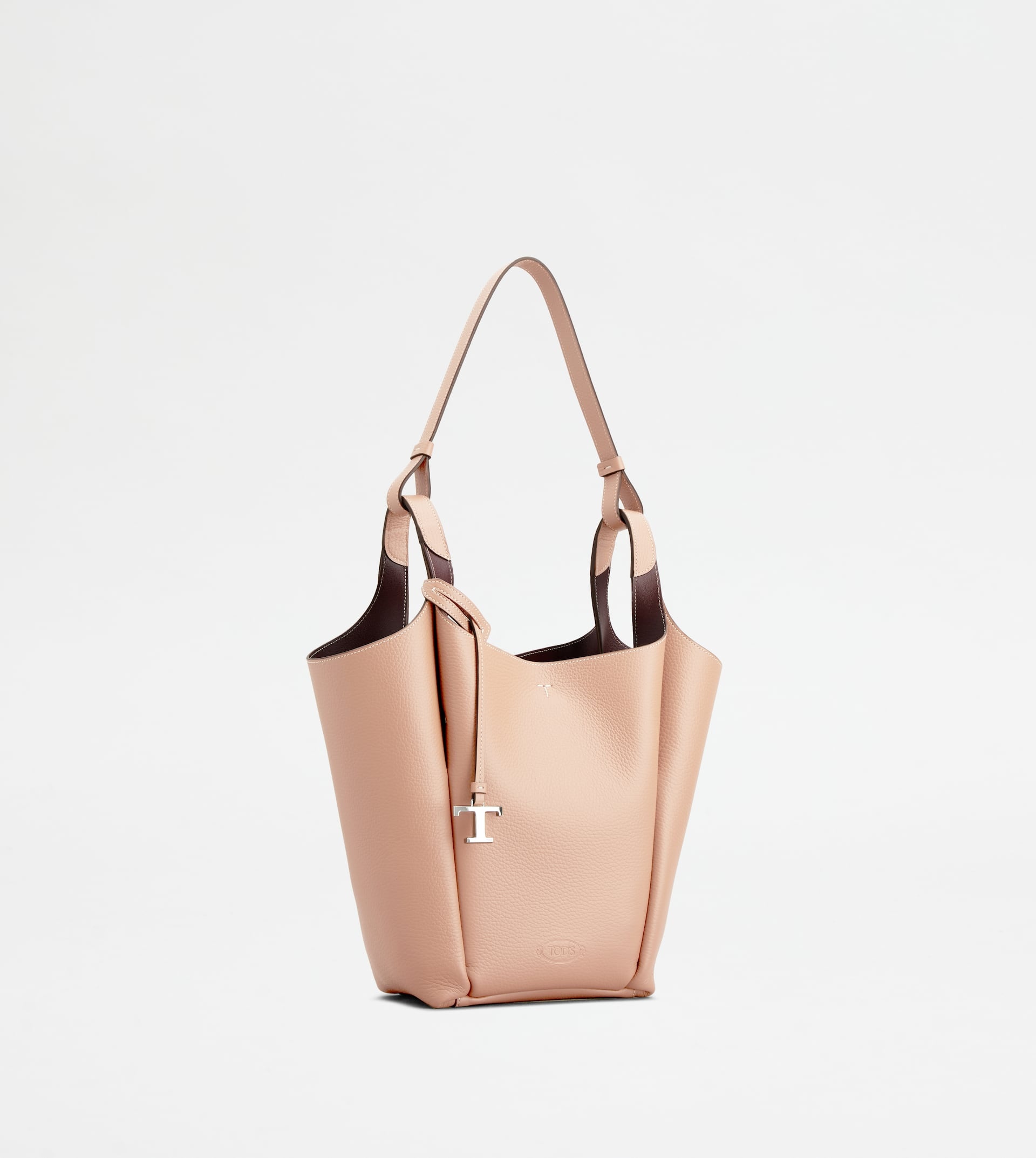 BUCKET BAG IN LEATHER SMALL - PINK - 2