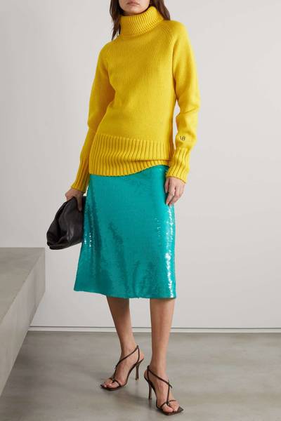 Victoria Beckham Neon wool turtleneck sweater outlook