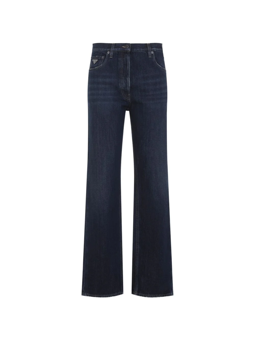 logo-plaque wide-leg jeans - 1