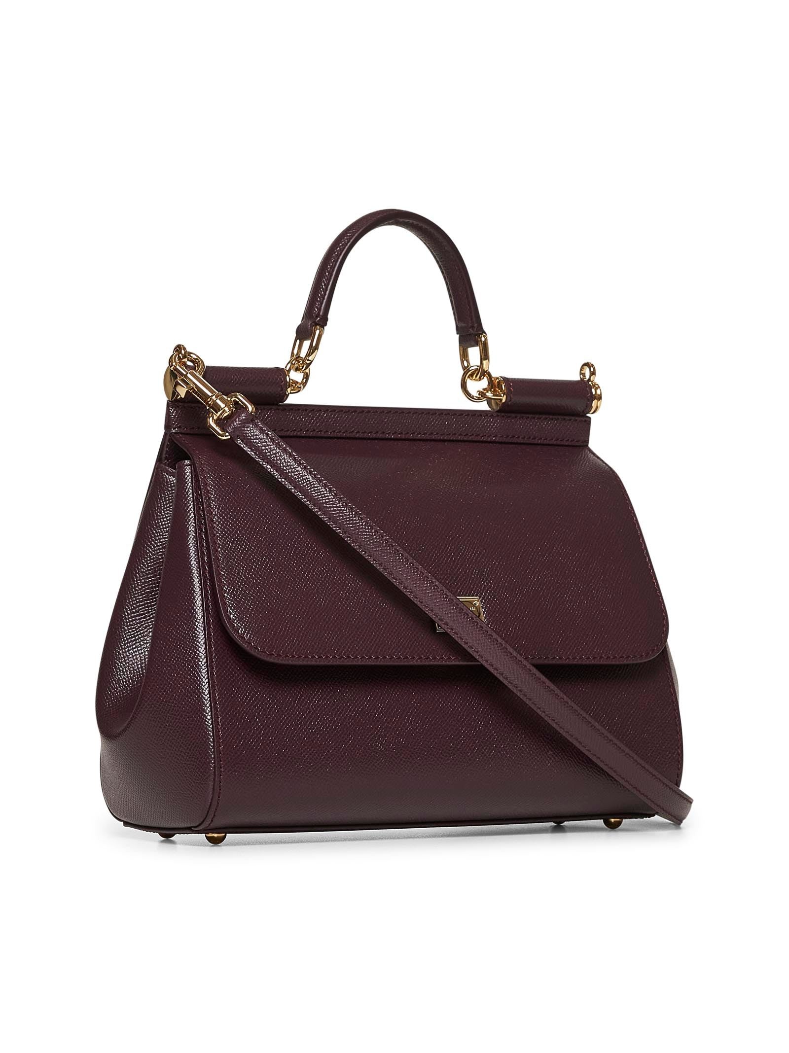 Burgundy large Sicily handbag - 2