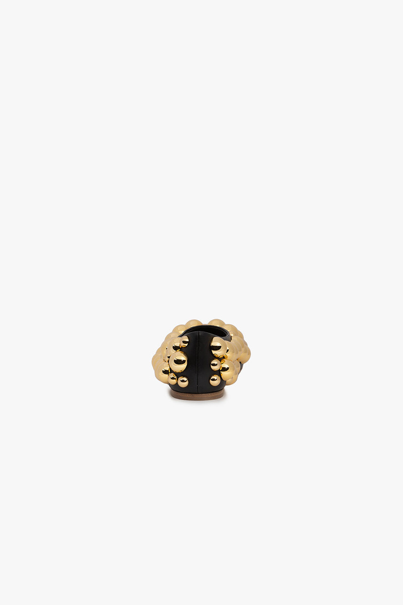 DORA EVENING EMBELLISHED FLAT BLACK SILVER GOLD 4