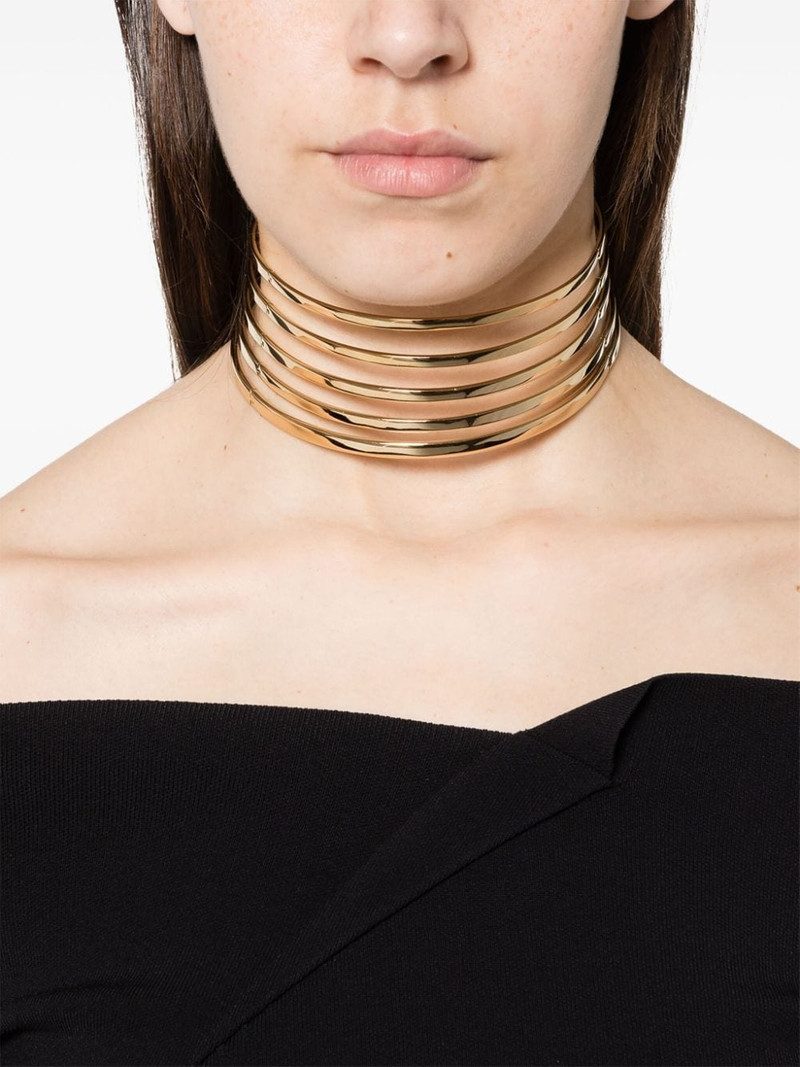 Amina Muaddi Angelica cut-out choker outlook