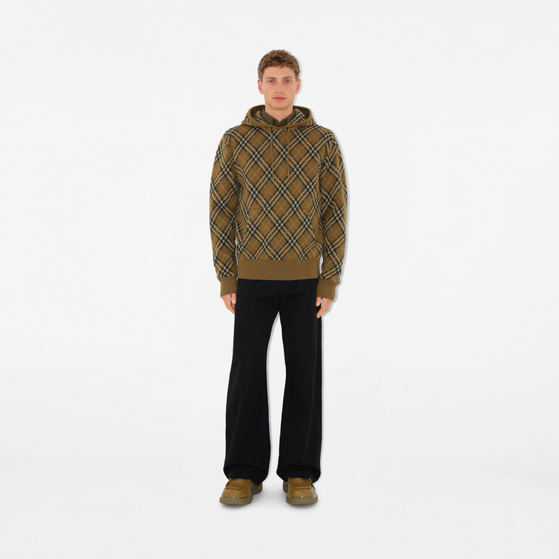 Burberry Check Wool Mohair Blend Hoodie outlook
