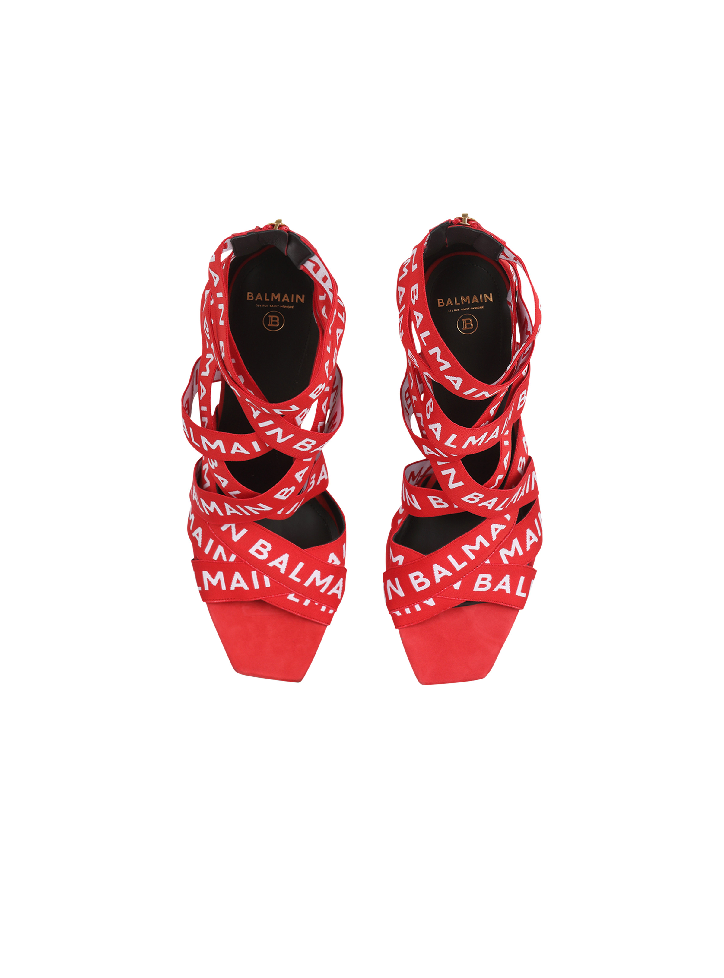 HIGH SUMMER CAPSULE - Union sandals with  Balmain logo print - 3