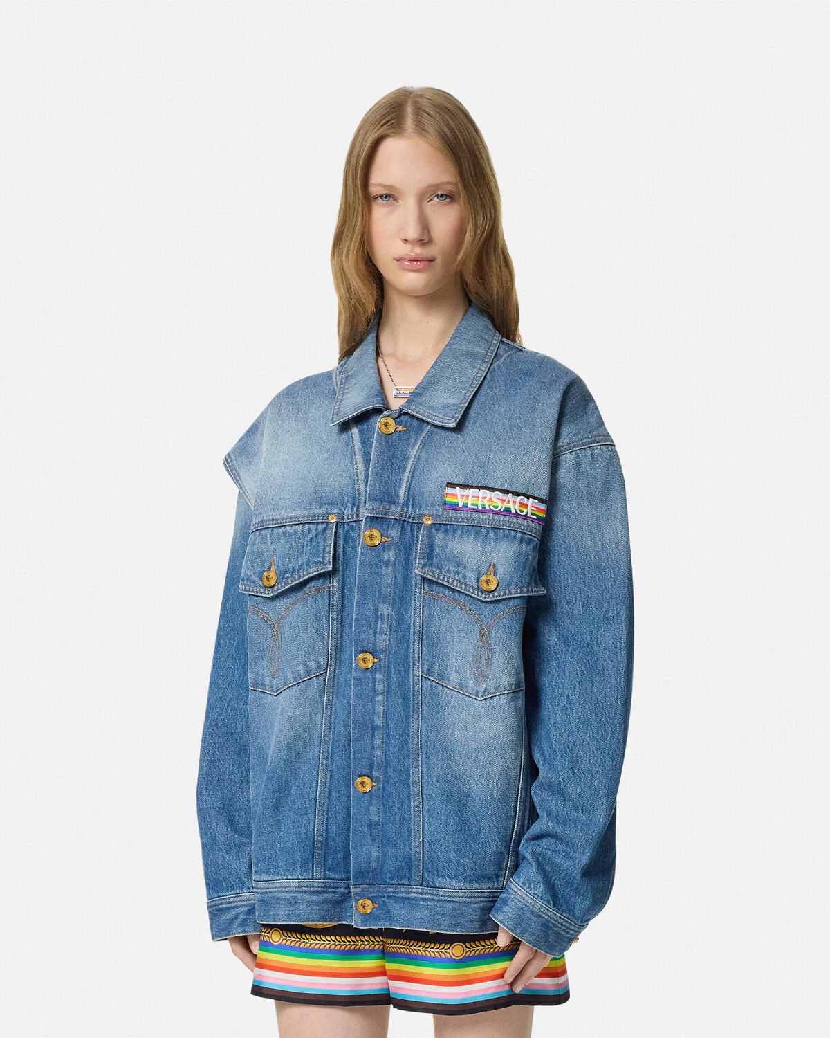 Pride Barocco Oversized Denim Jacket - 4