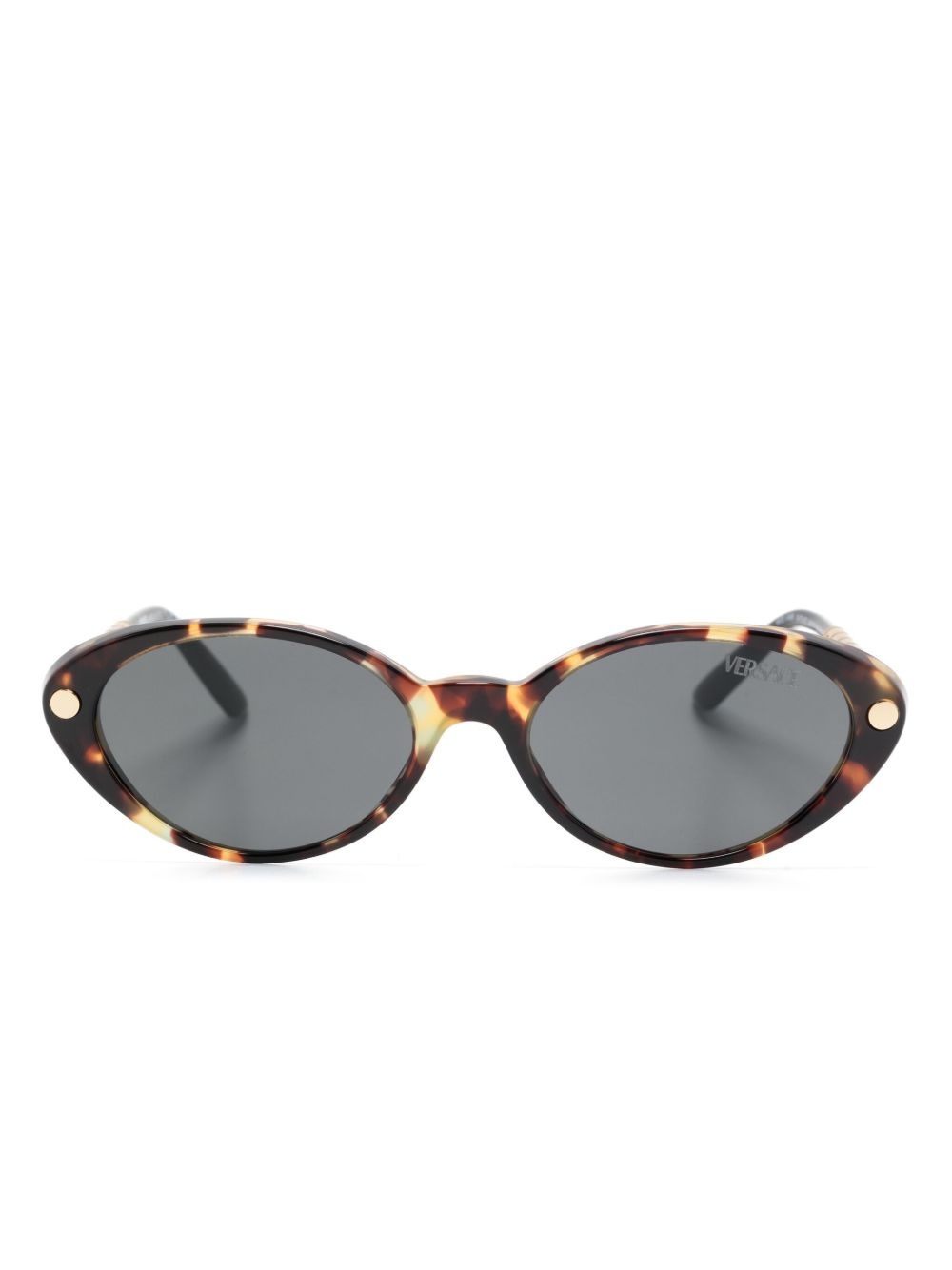 tubular Greca oval-frame sunglasses - 1
