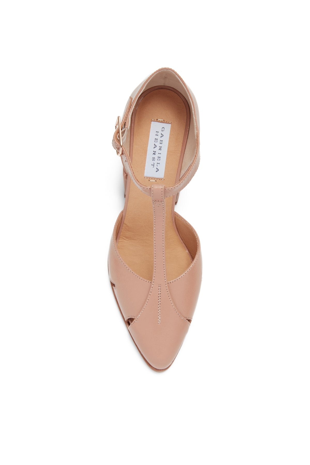 Hawes T-Strap Heel in Dark Camel Leather - 4