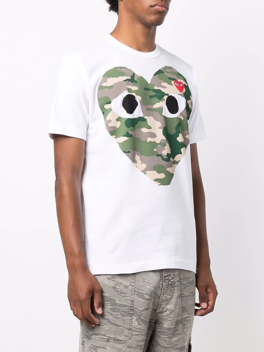 almond-eyed heart T-shirt - 3