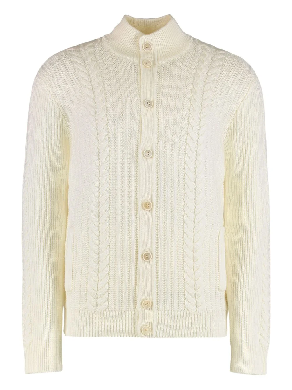 cable-knit button cardigan - 1