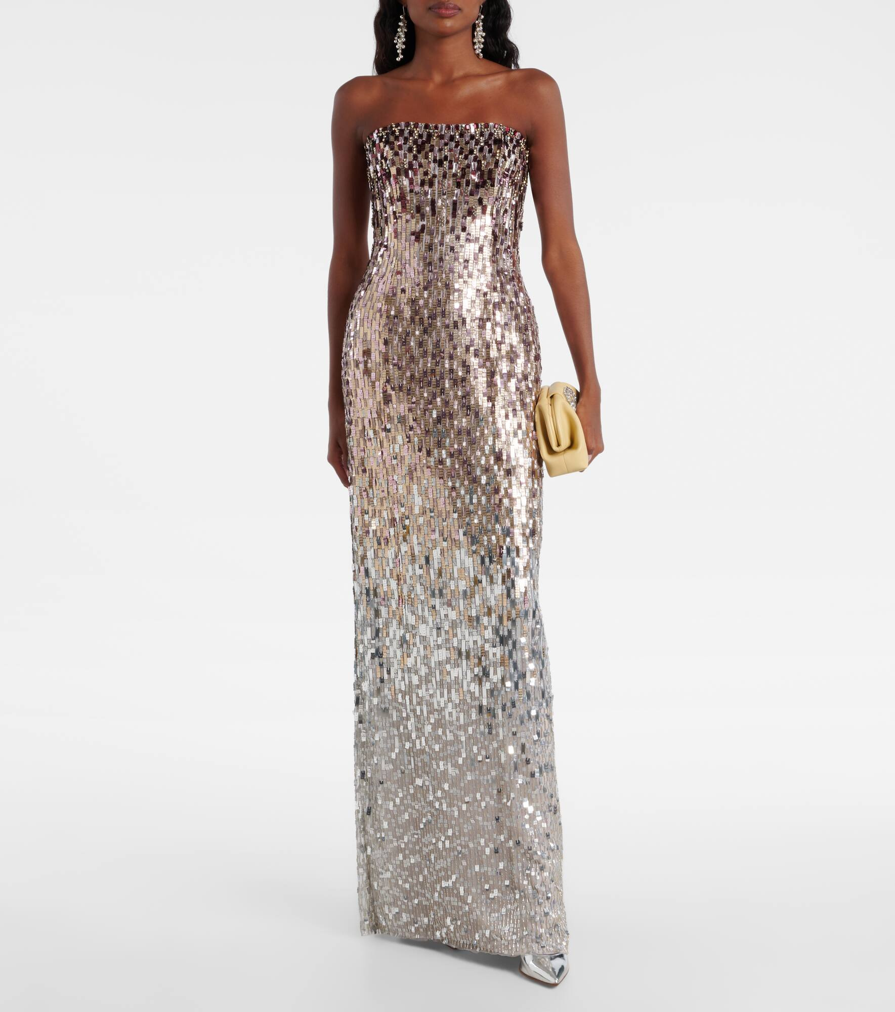 Lucille sequined strapless gown - 2