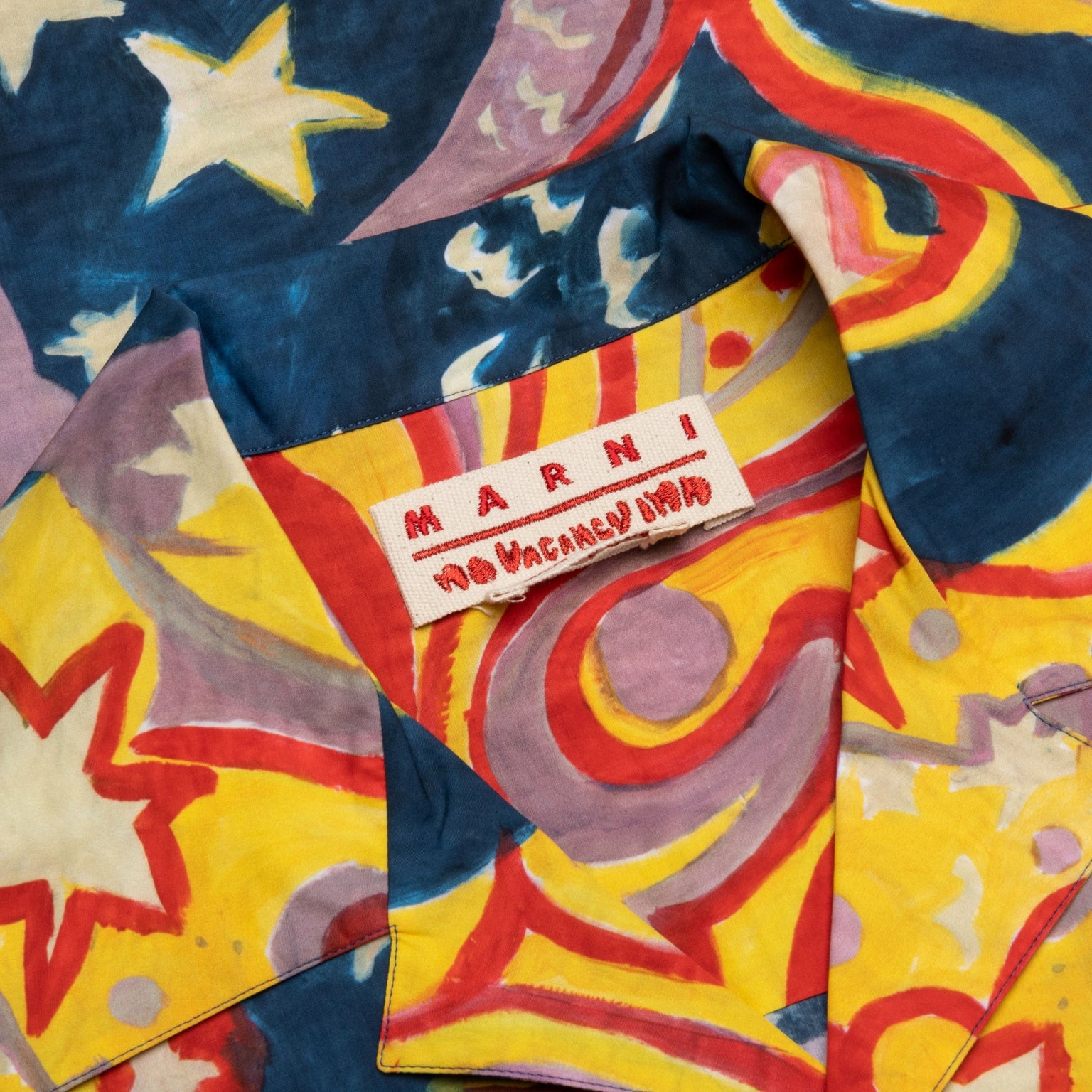 MARNI X NO VACANCY INN POPLIN BOWLING SHIRT - ROYAL - 3