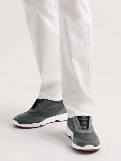 Loro Piana Modular Walk Leather and Suede Sneakers outlook