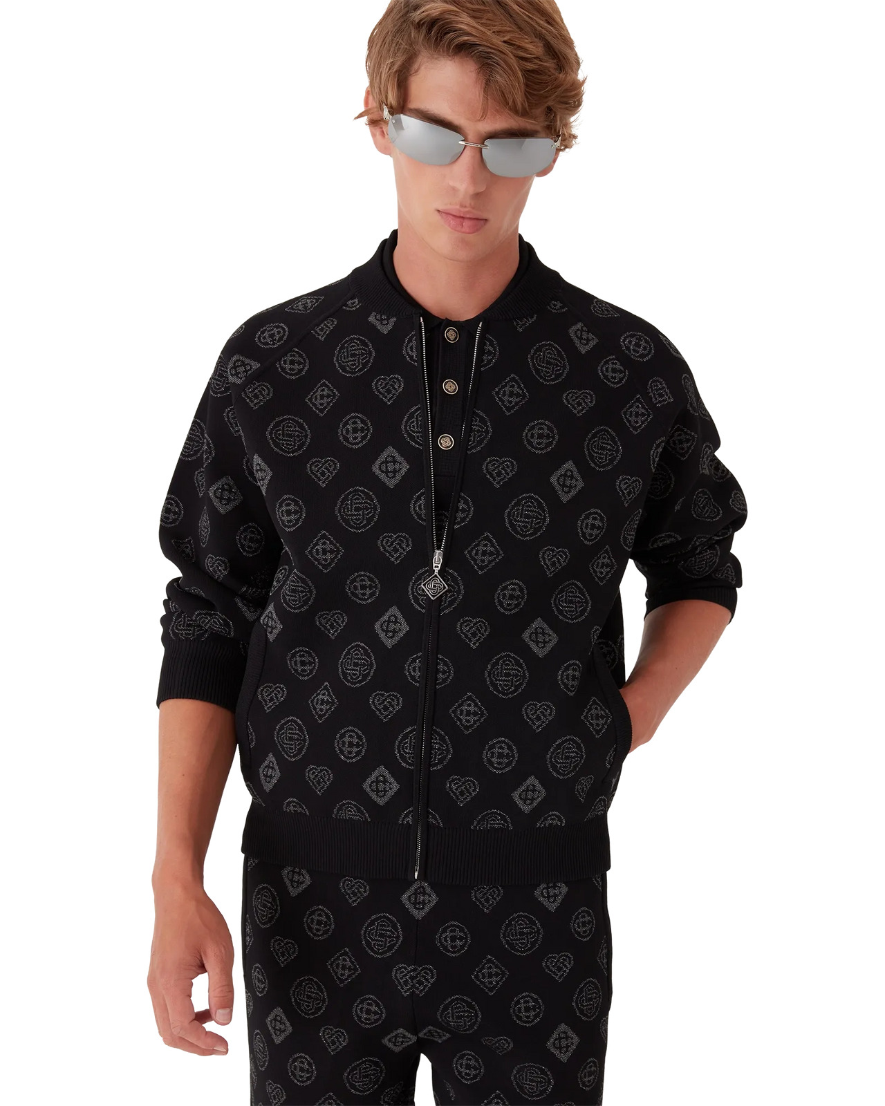 Monogram Jacquard Bomber Jacket | Casablanca Paris - 4
