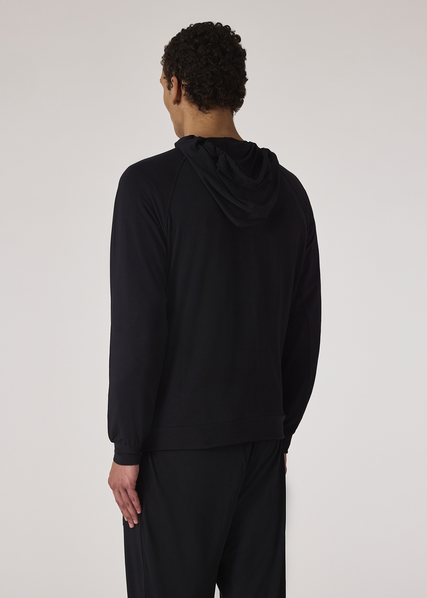 Black Modal-Blend Lounge Hoodie - 5