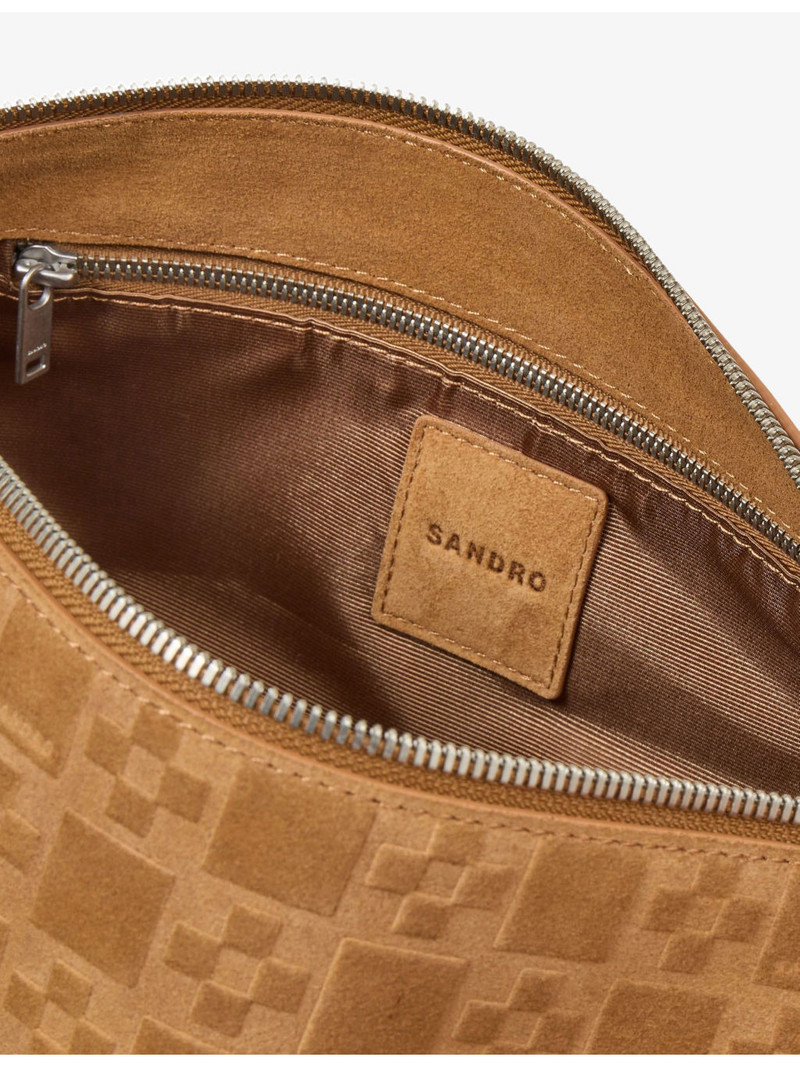 Sandro Hobo Suede Shoulder Bag outlook