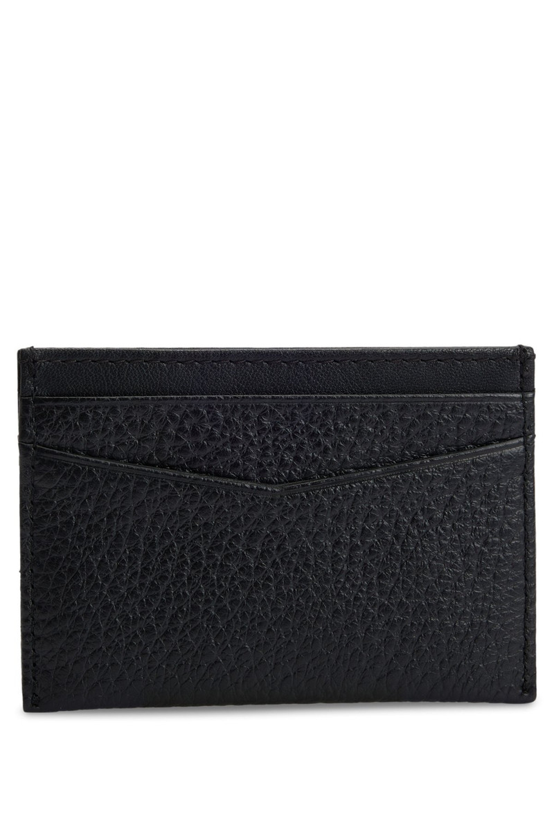 BOSS GRAINED-LEATHER CARD HOLDER WITH LOGO LETTERING outlook