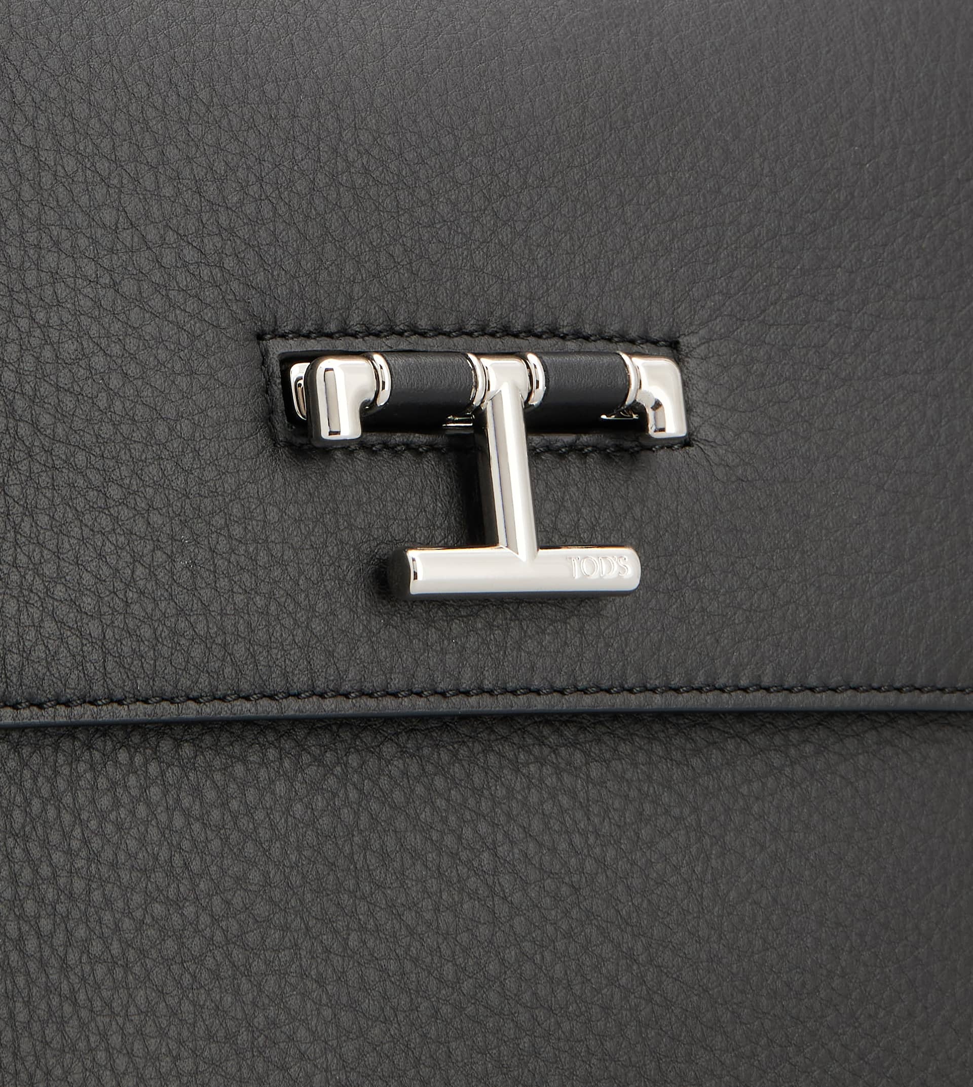 DOCUMENT HOLDER POUCH IN LEATHER - BLACK - 5