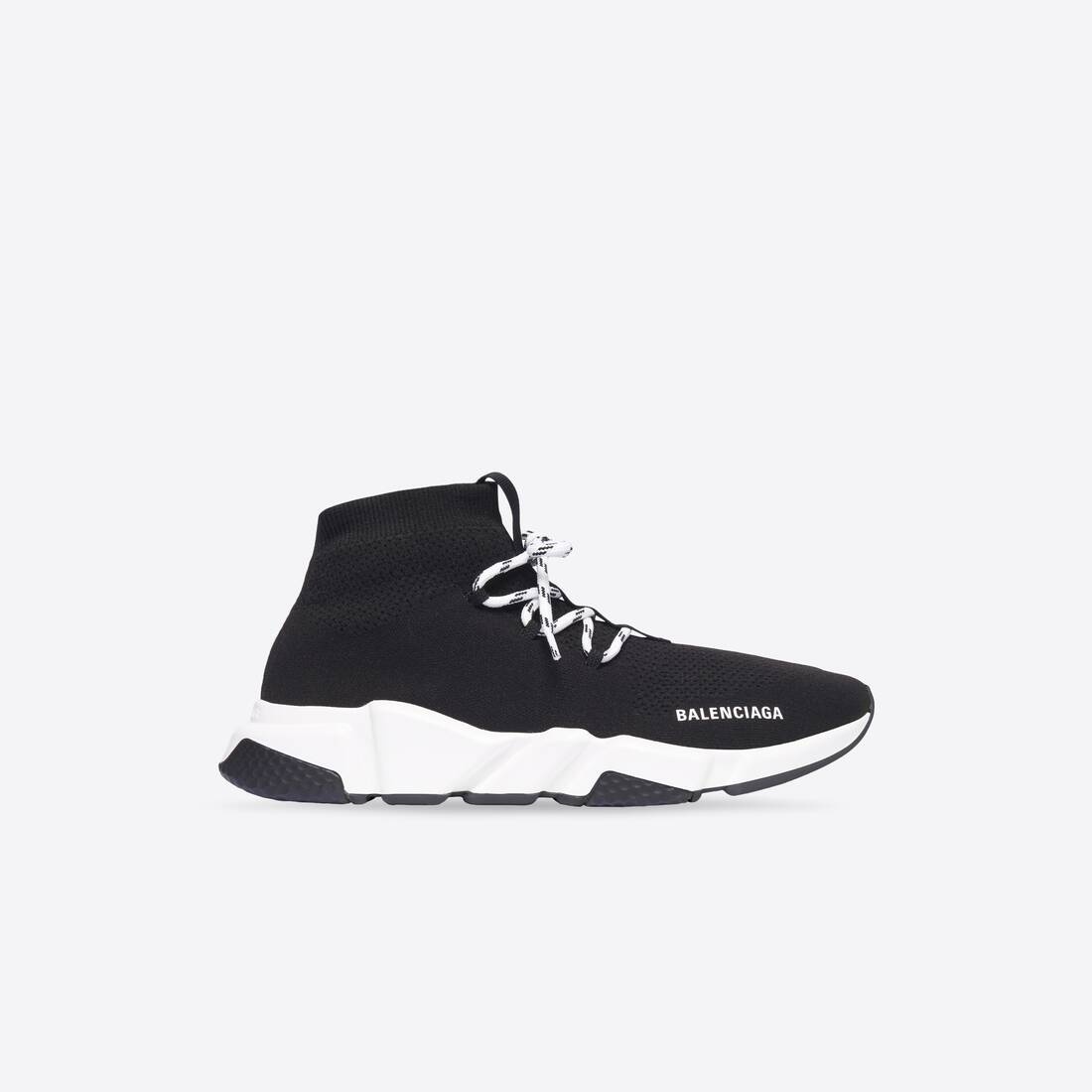 Women's Speed Lace-up Sneaker in Black/white - 1