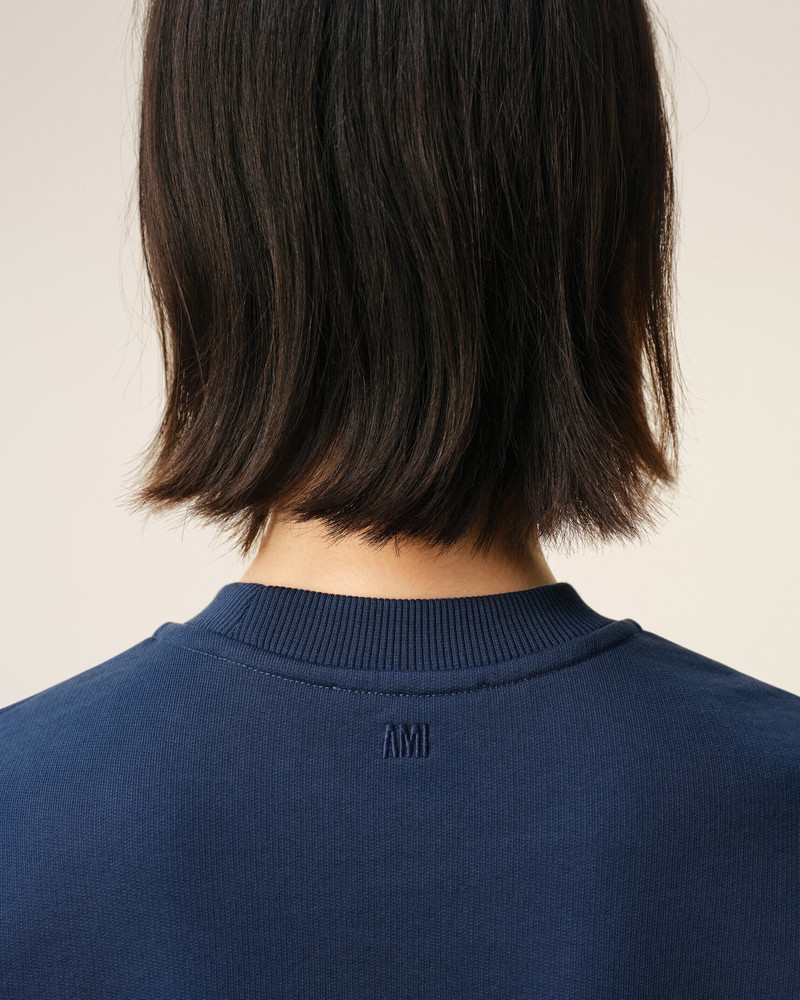 BLUE COTTON AMI DE COEUR CROPPED SWEATSHIRT 4