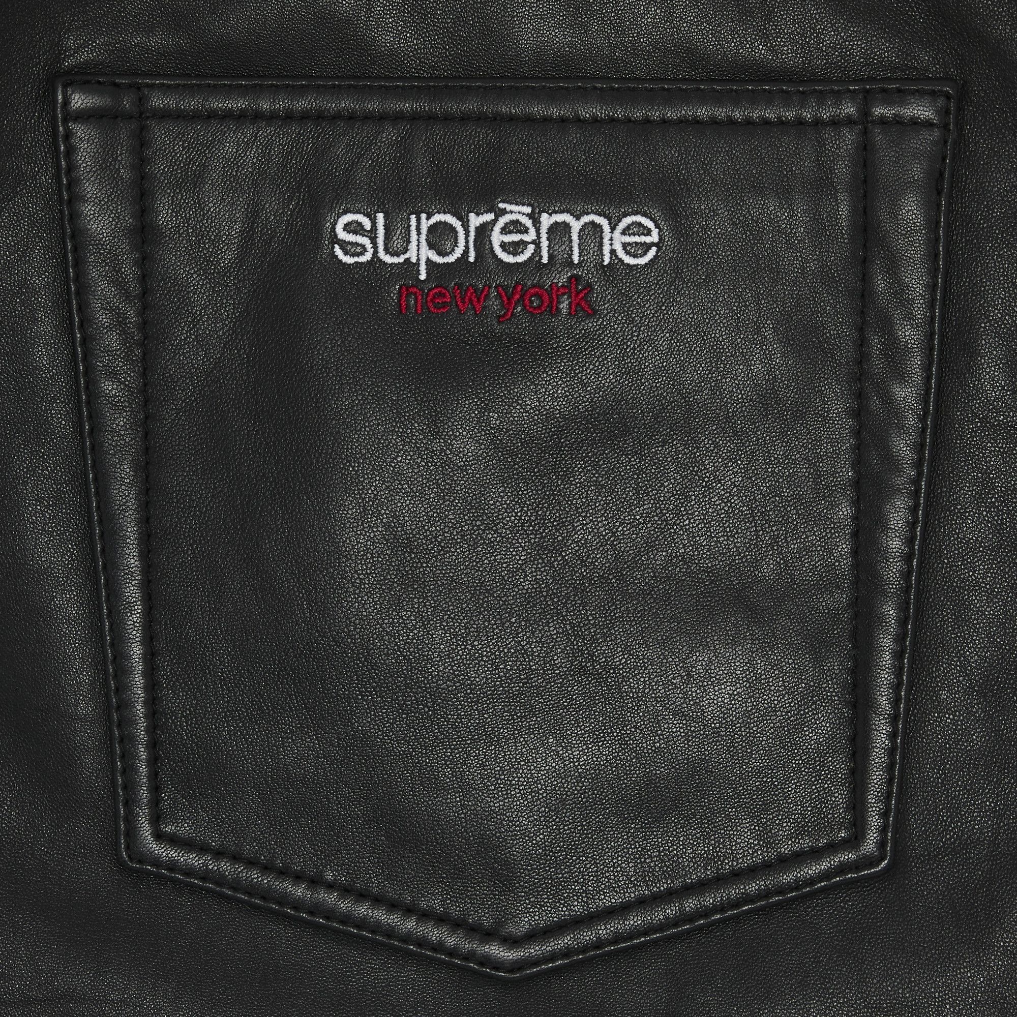 Supreme Baggy Leather Short 'Black' - 3