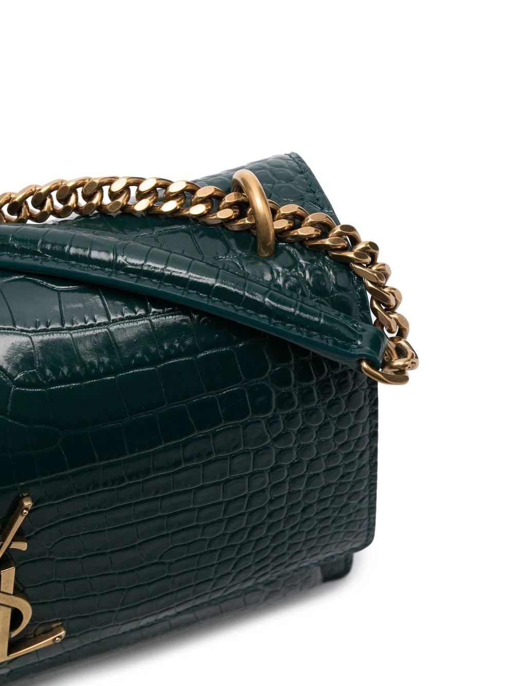 medium Sunset crocodile-effect shoulder bag - 4