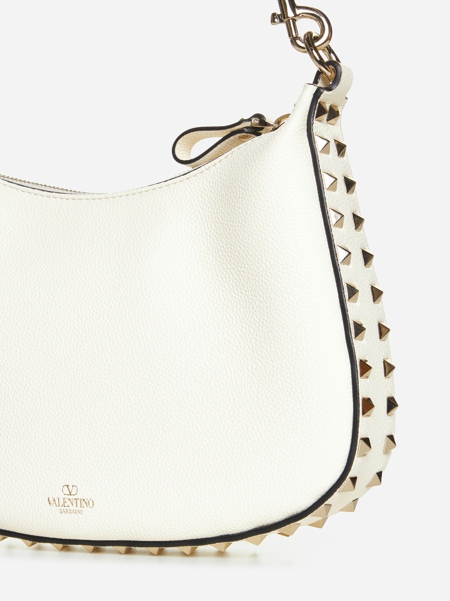 Rockstud leather small hobo bag - 5