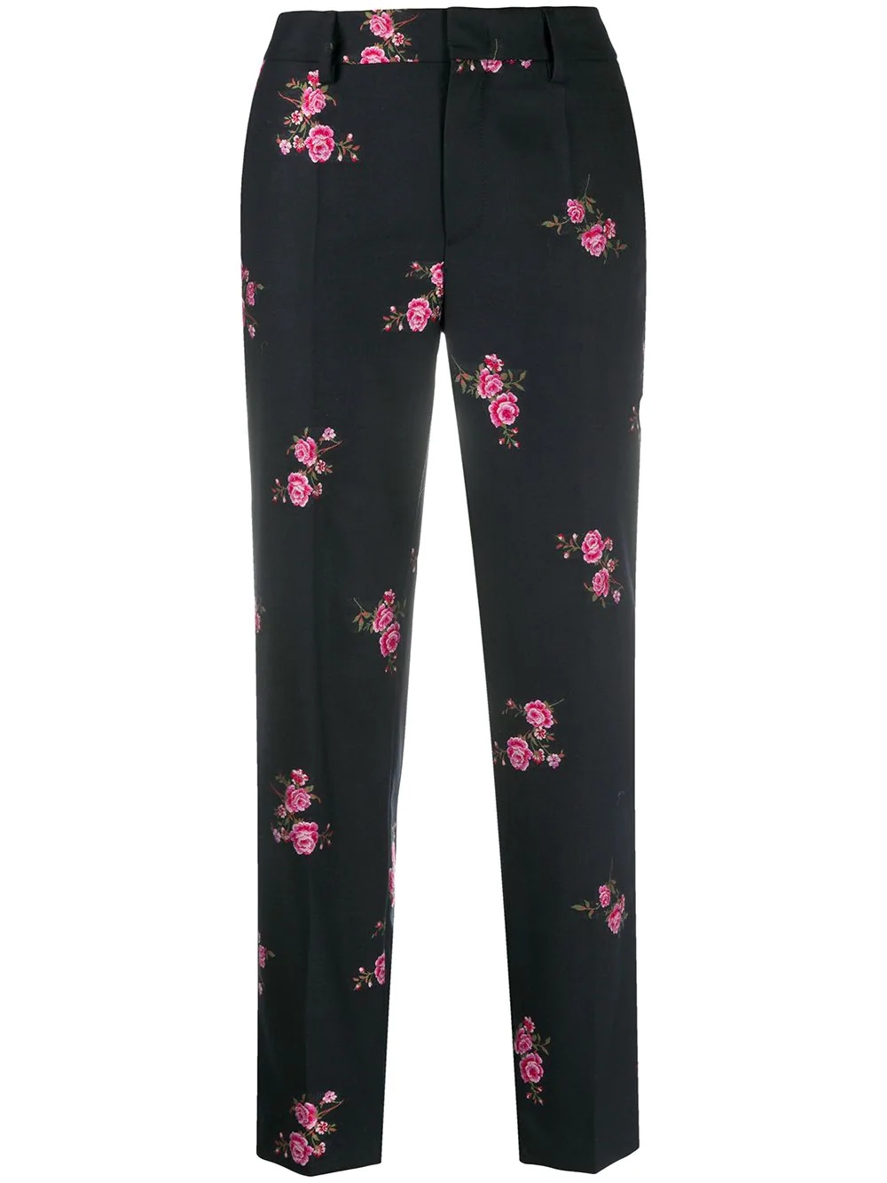 flower jacquard tailored trousers  - 1