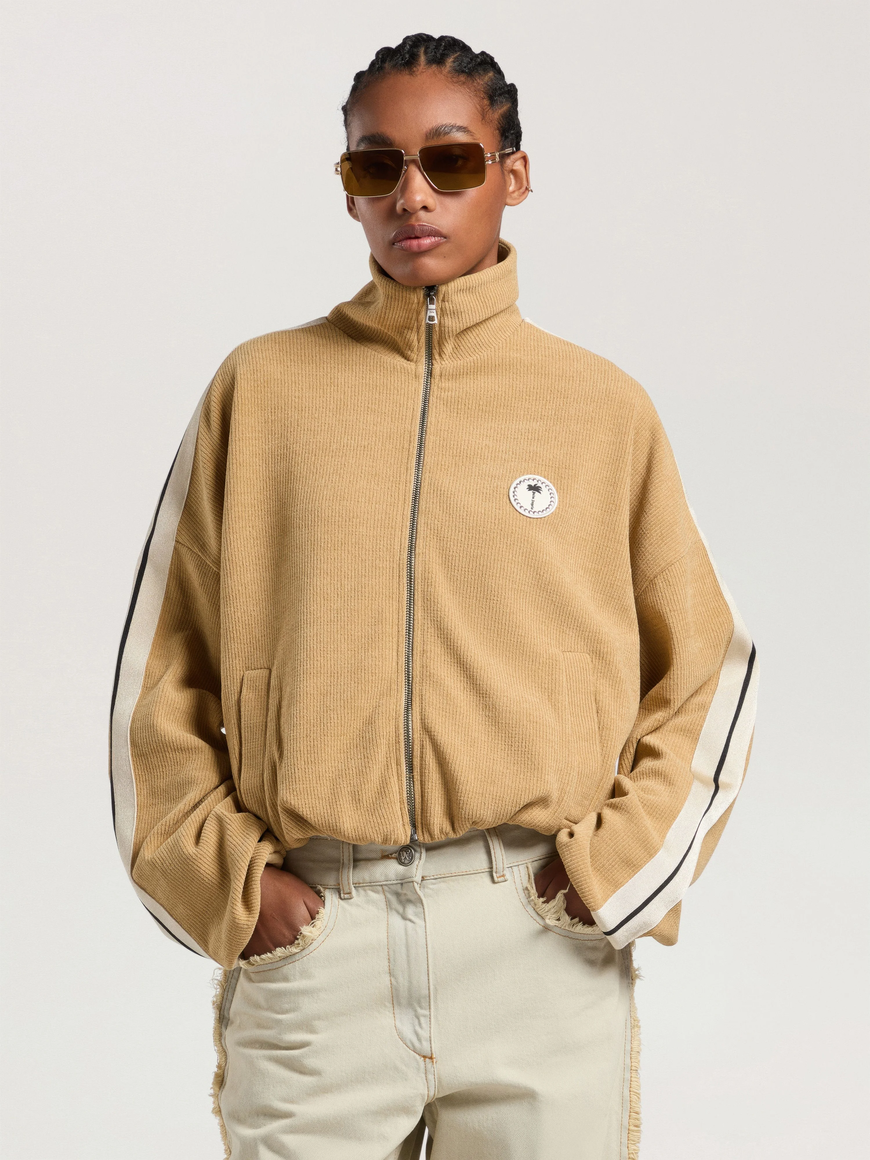 Palm Tree Chenille Track Jacket - 1