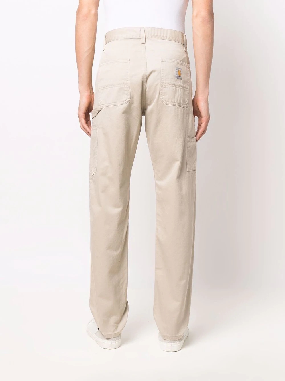 straight-leg cotton trousers - 4