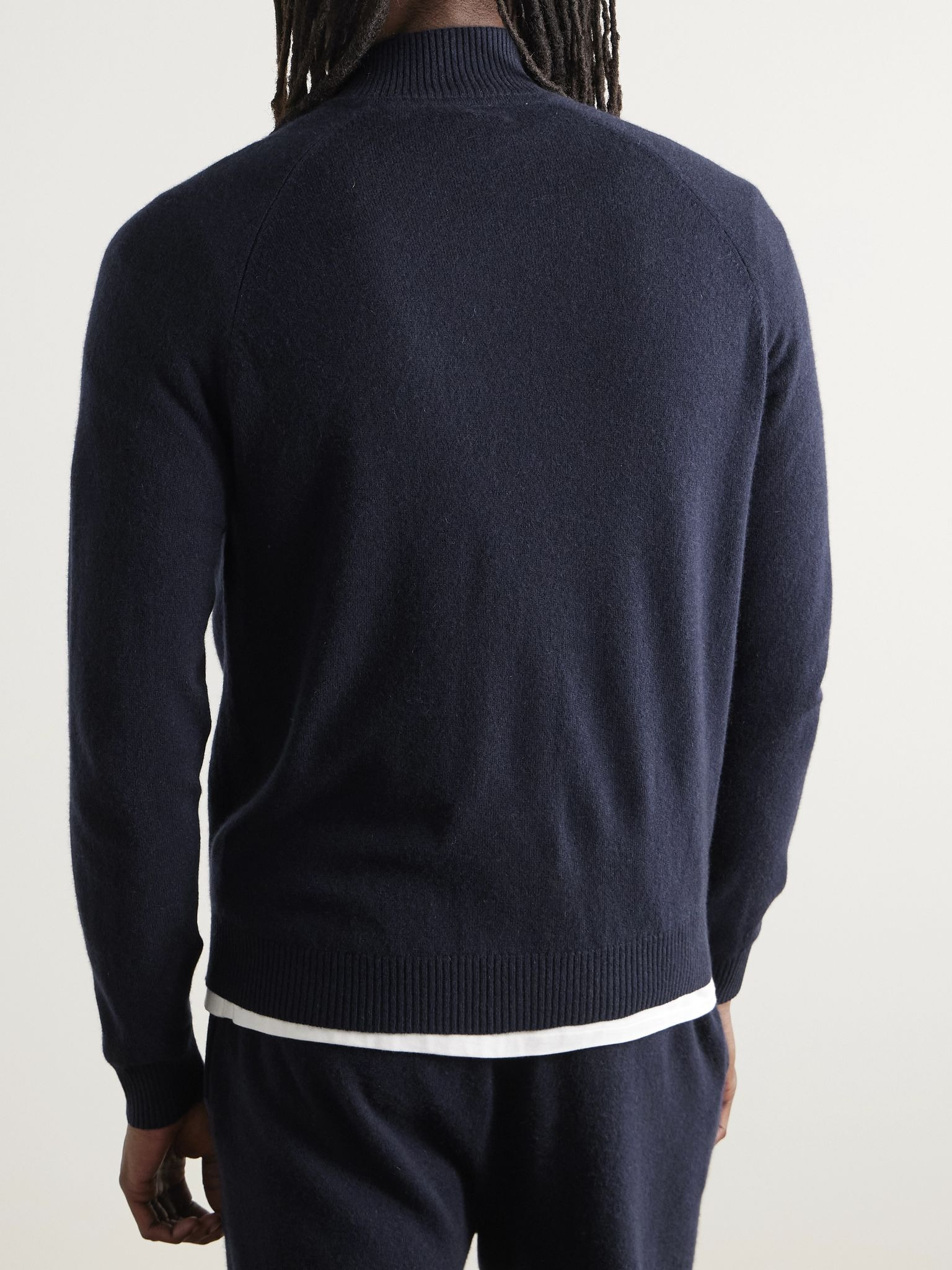 Finley Cashmere Half-Zip Sweater Navy - 3