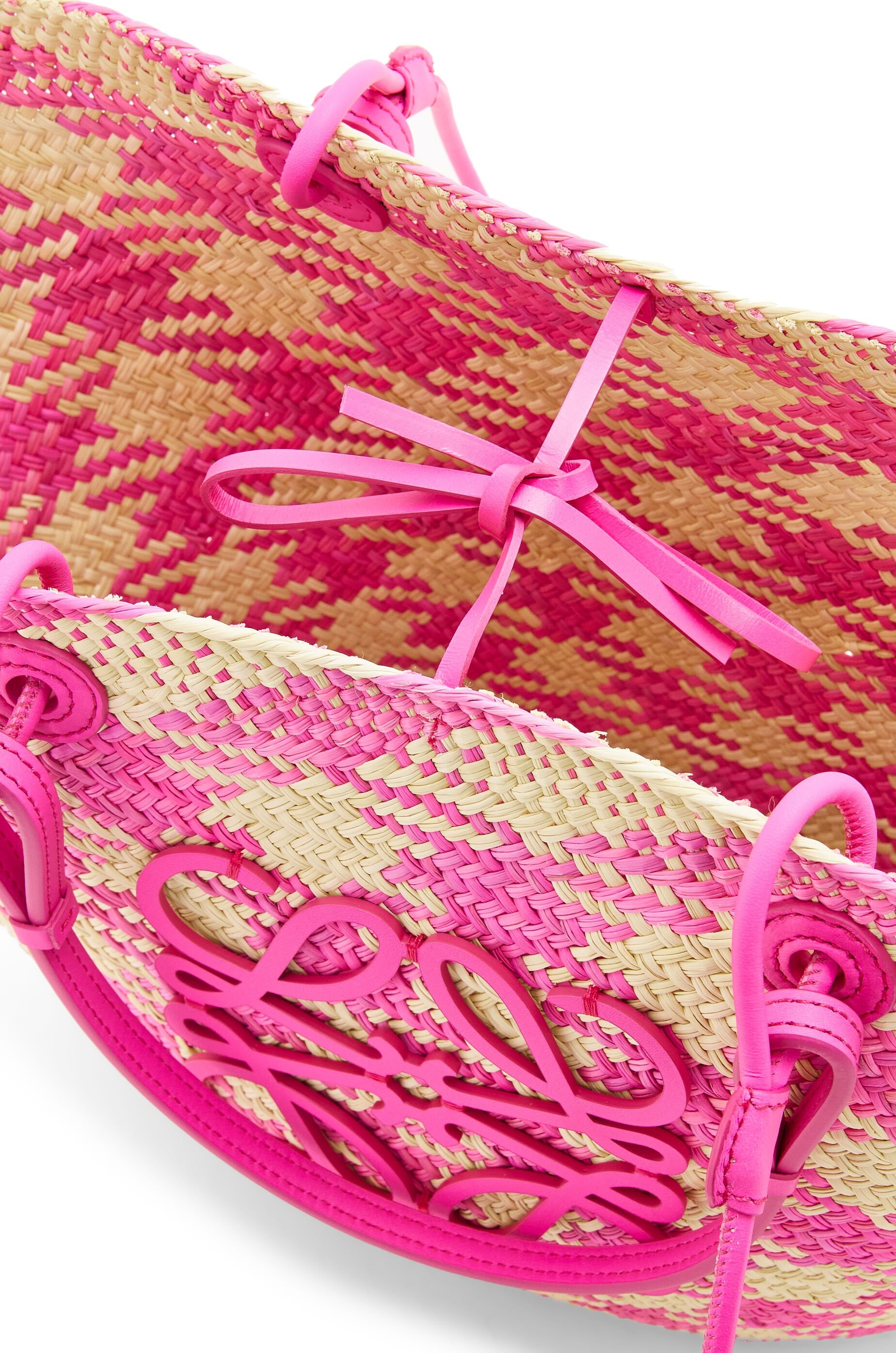 Anagram Basket bag in iraca palm and calfskin - 6