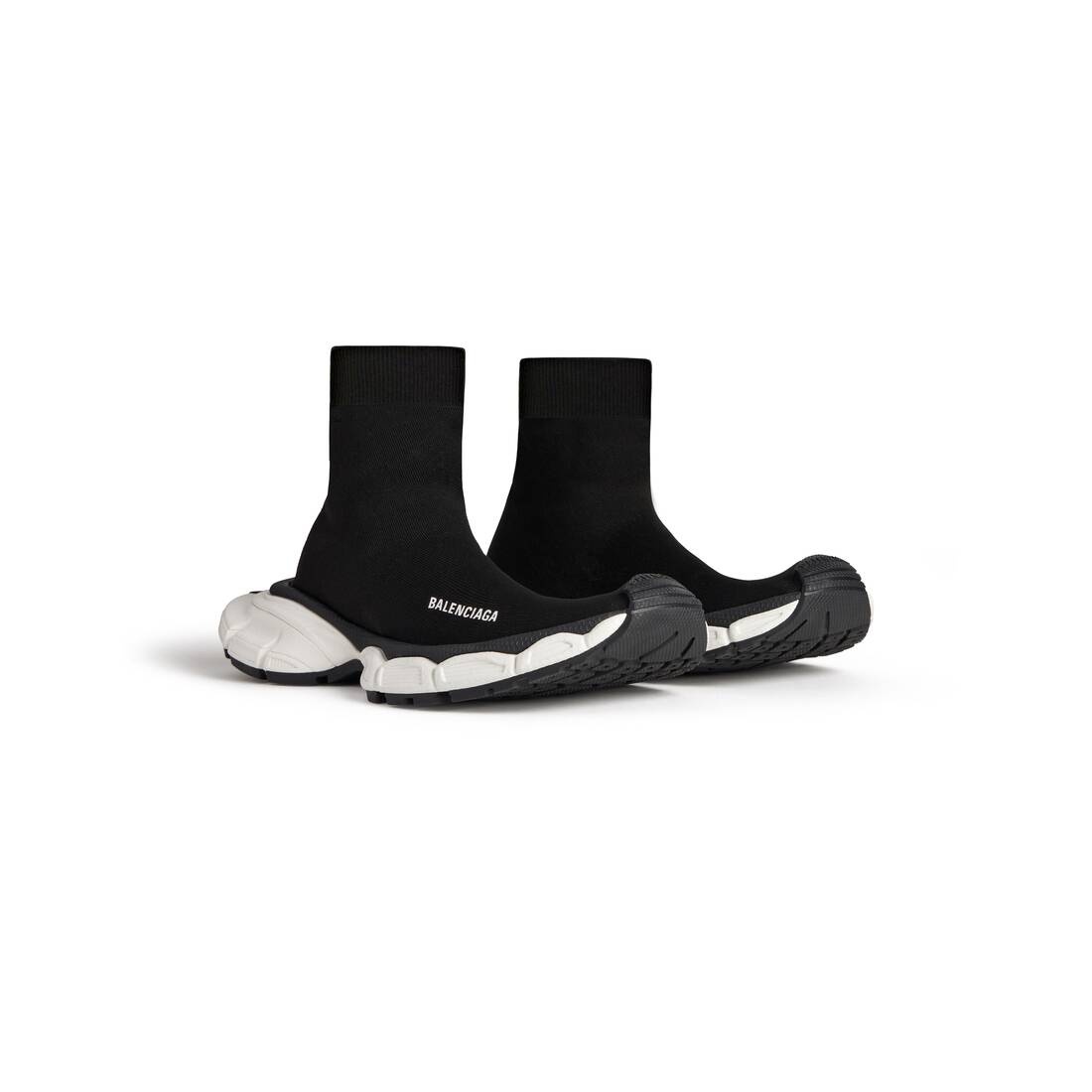 Men's 3xl Sock Recycled Knit Sneaker in Black - 2