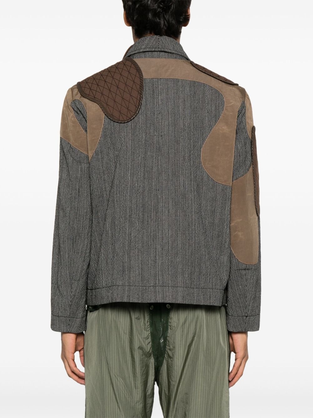 patchwork-design jacket - 4