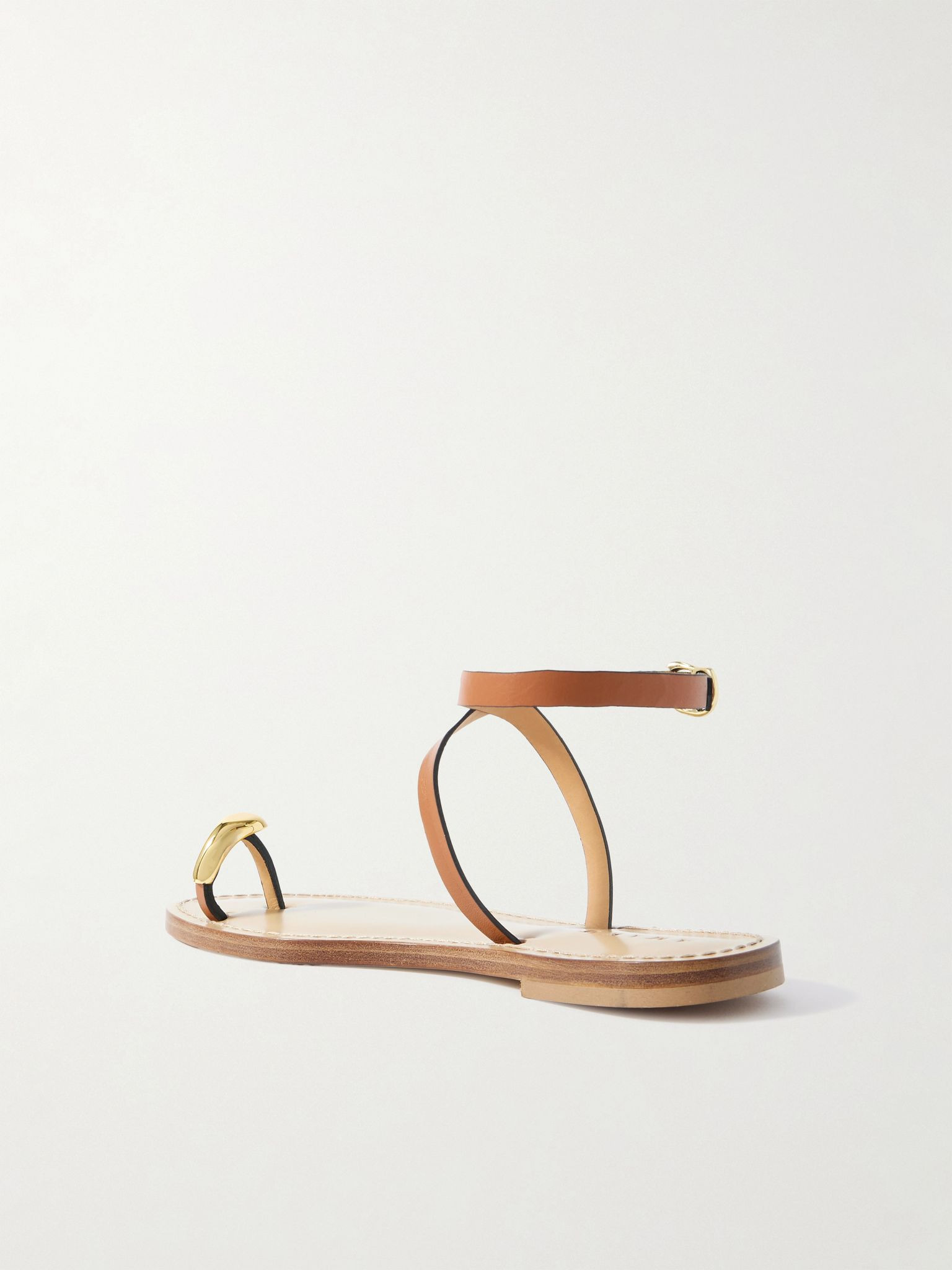 The Kigali embellished leather sandals Tan - 3