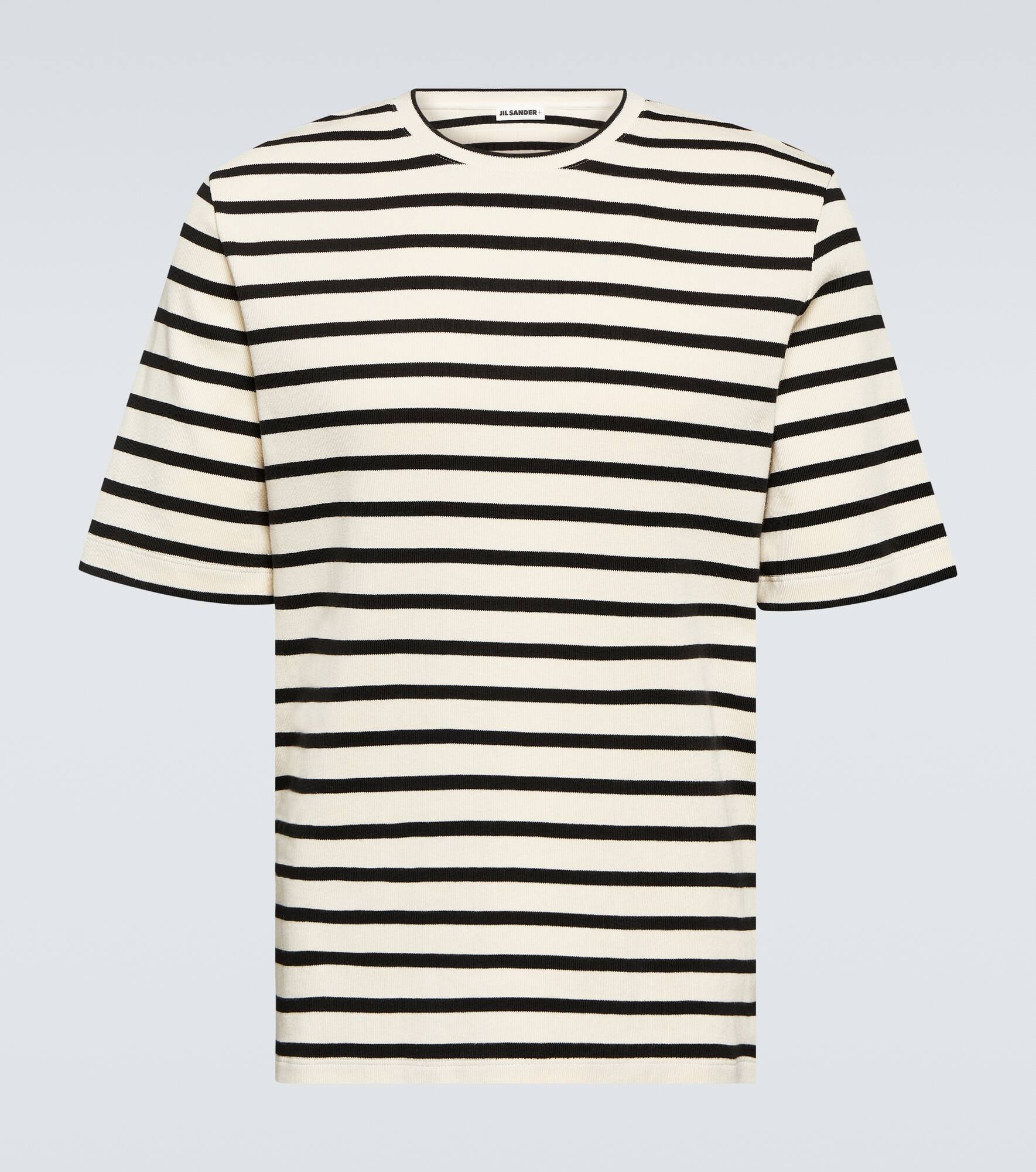 Striped cotton T-shirt - 1