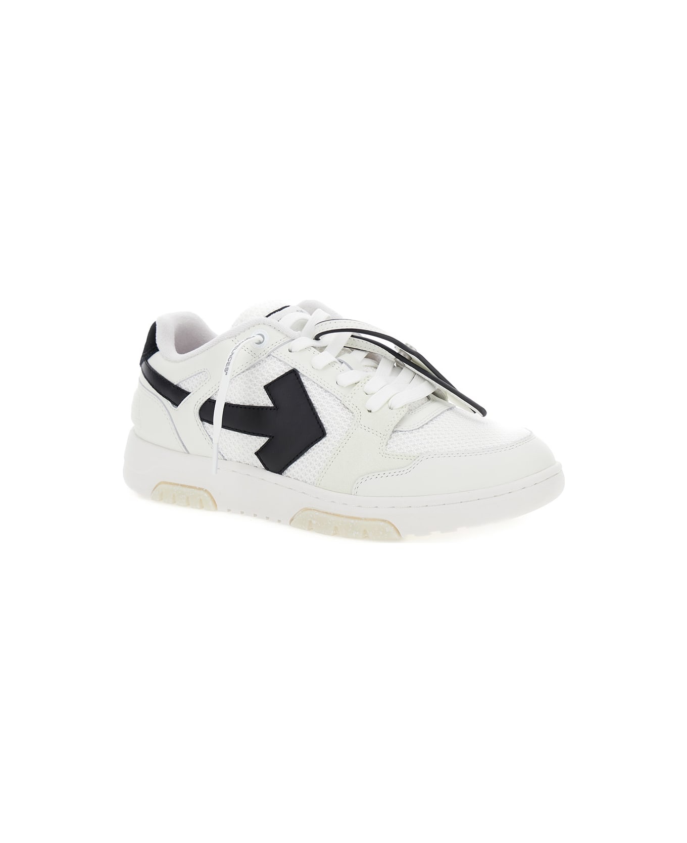 'out Of Office' White Low Top Sneakers In Leather Man - 2