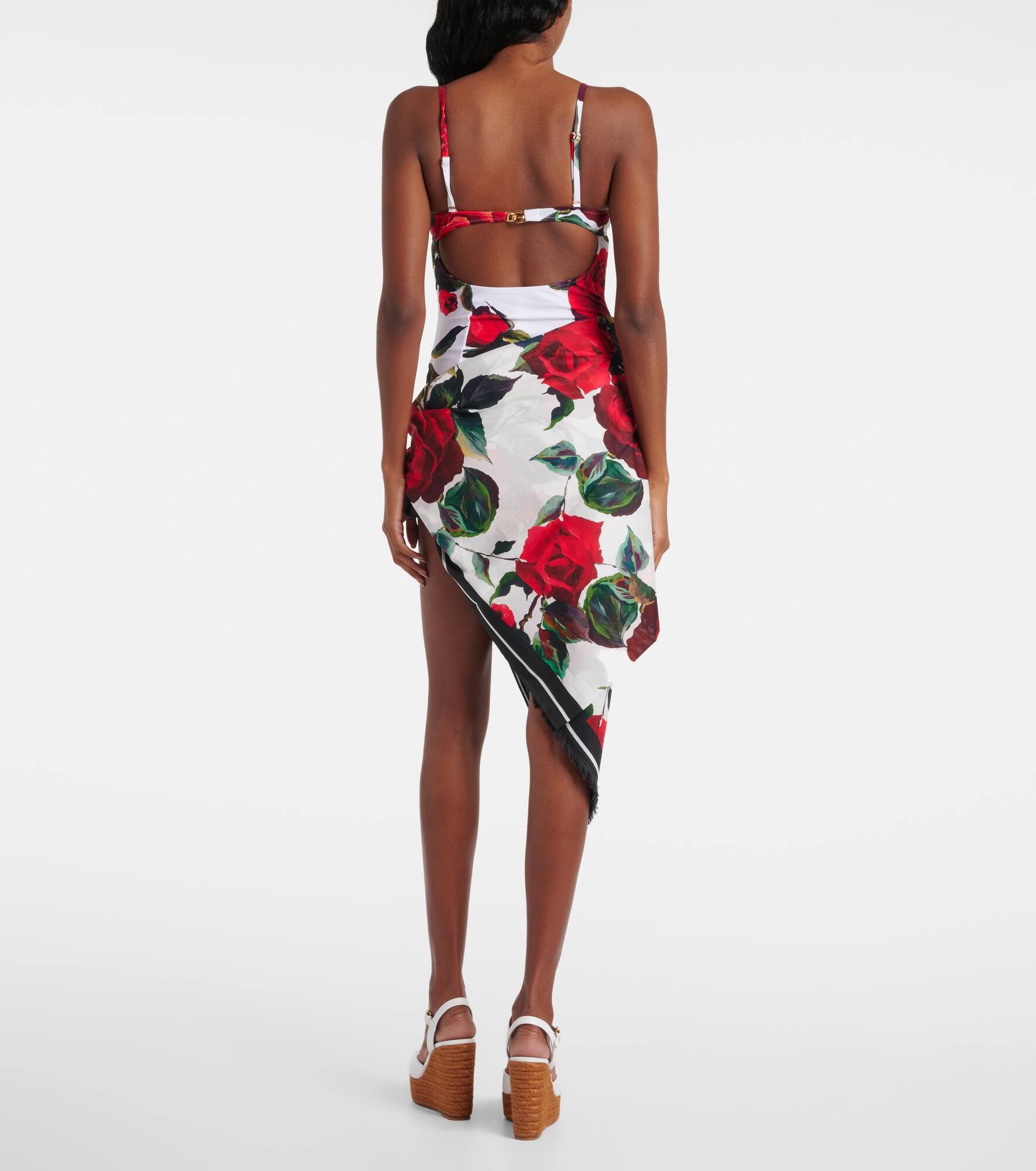 Floral cotton beach cover-up - 3