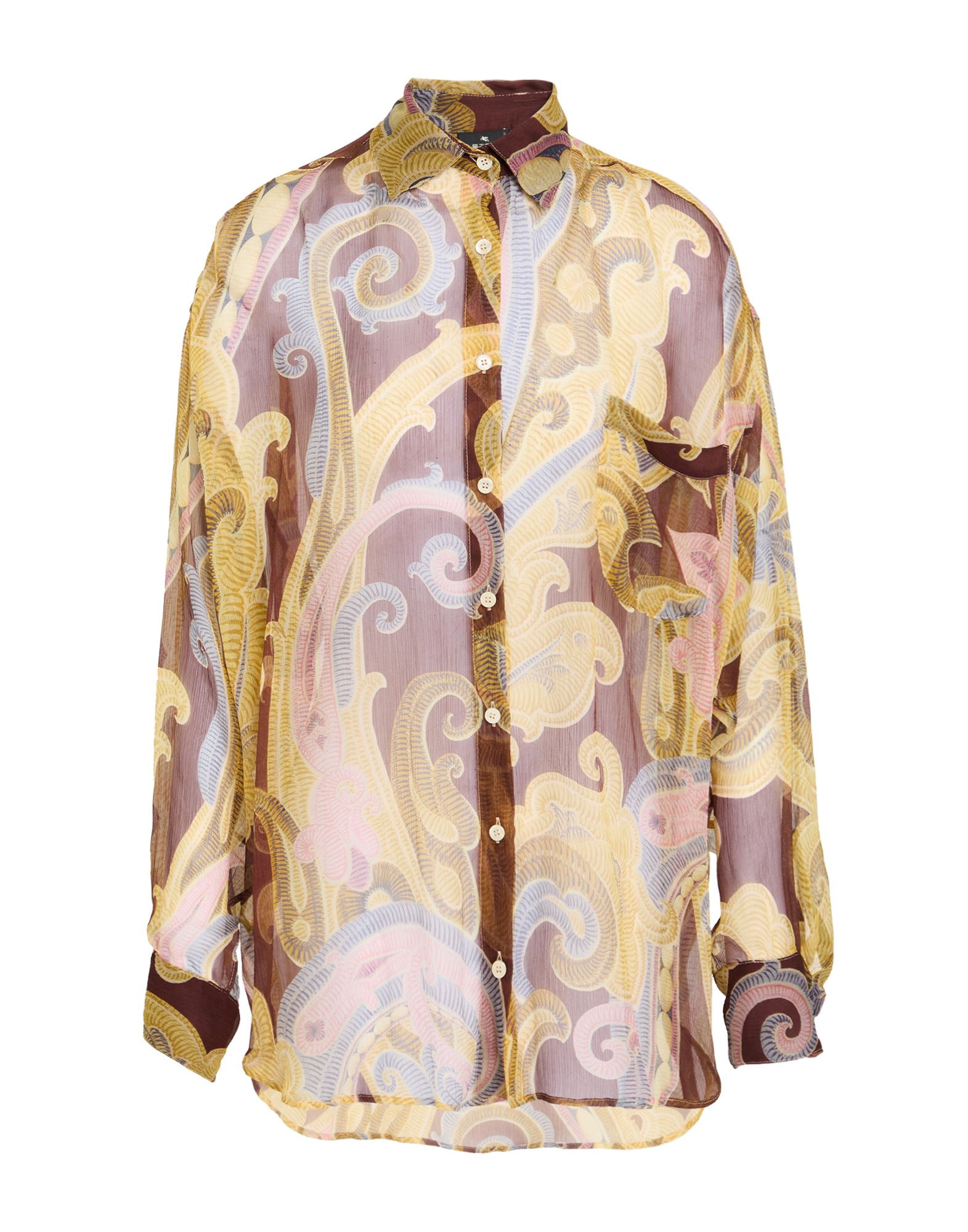 Brown Women's Patterned Shirts & Blouses - 1