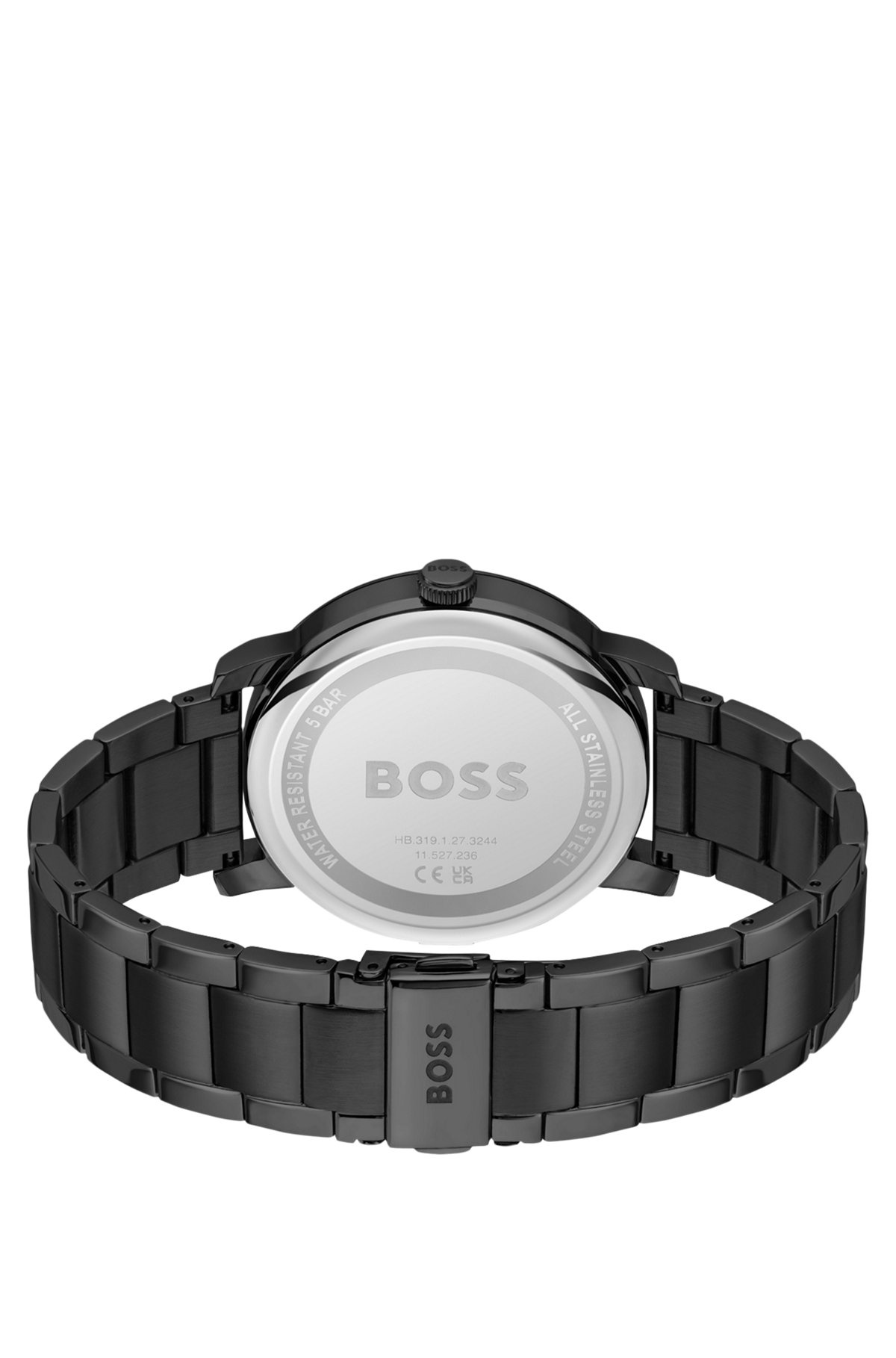 BLACK LINK-BRACELET WATCH WITH TONAL DIAL - 3
