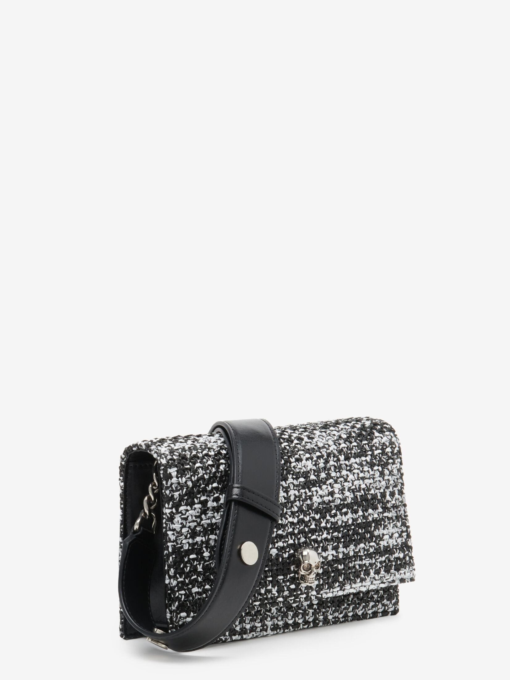 Women's The Biker Small Skull Bag in Black/white - 2