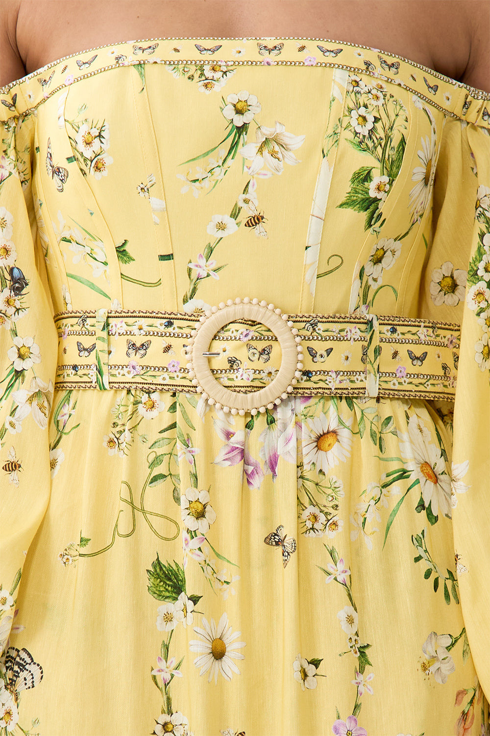 PUFF SLEEVE CORSET DRESS - 6